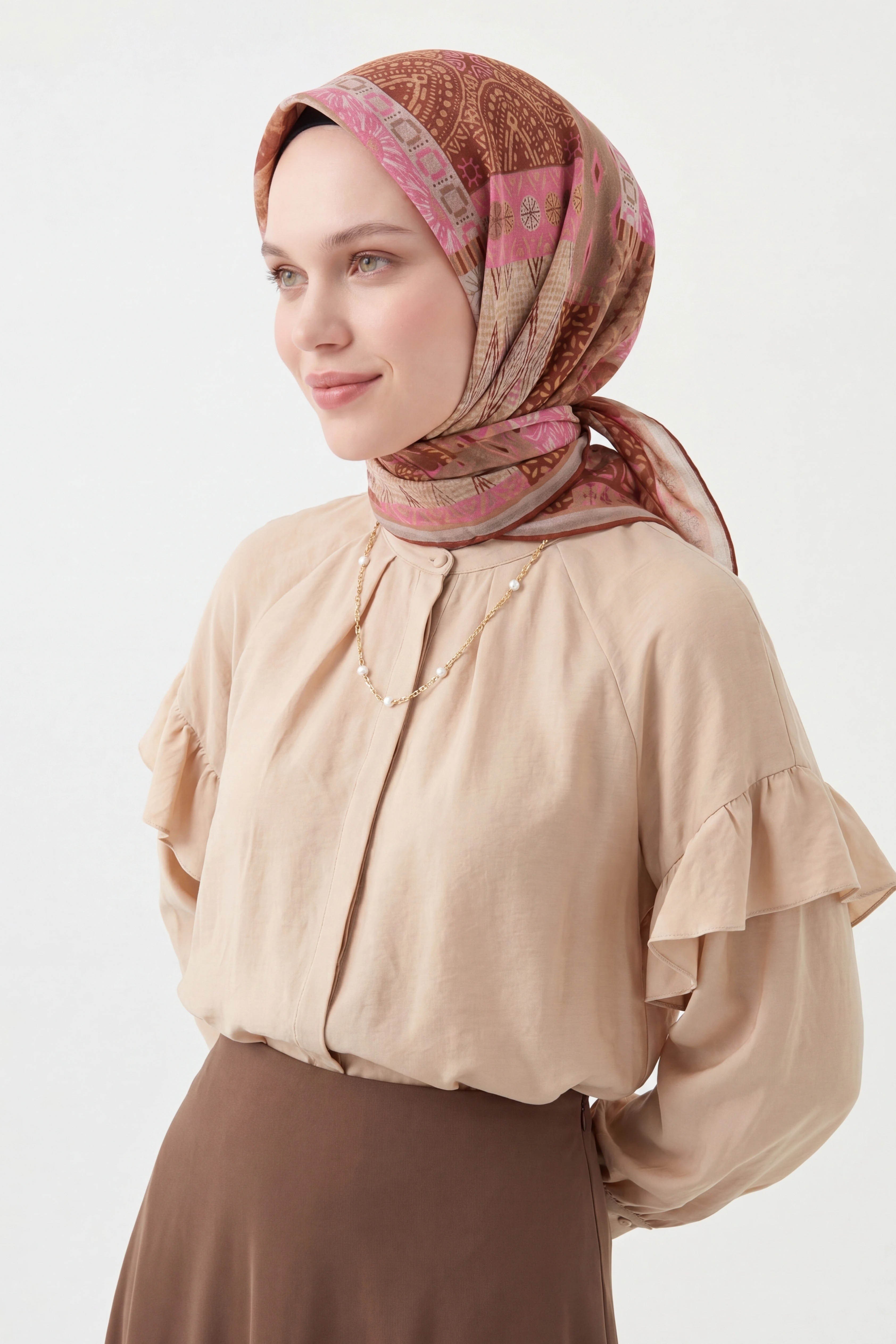 Soft Eşarp Authentic Kiremit