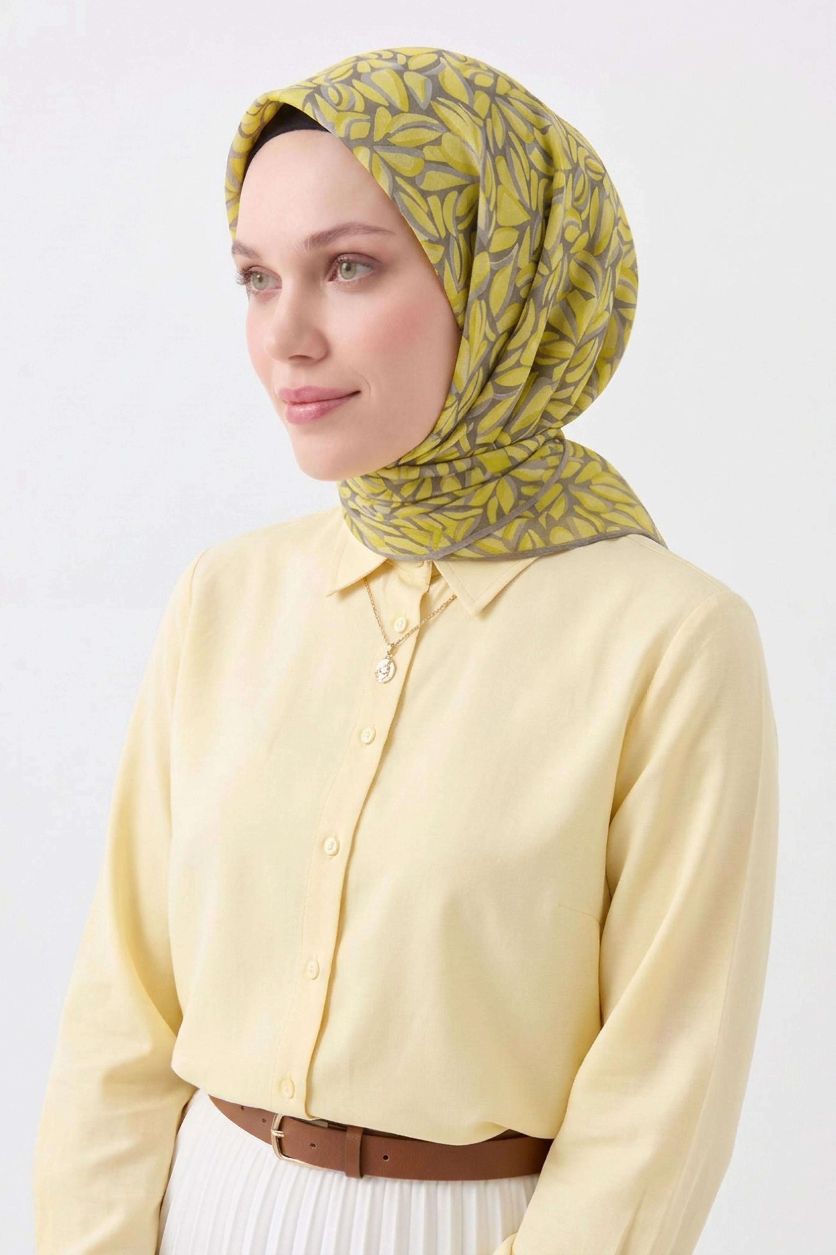 Soft Eşarp Çakıl Taşı Parlak Sarı