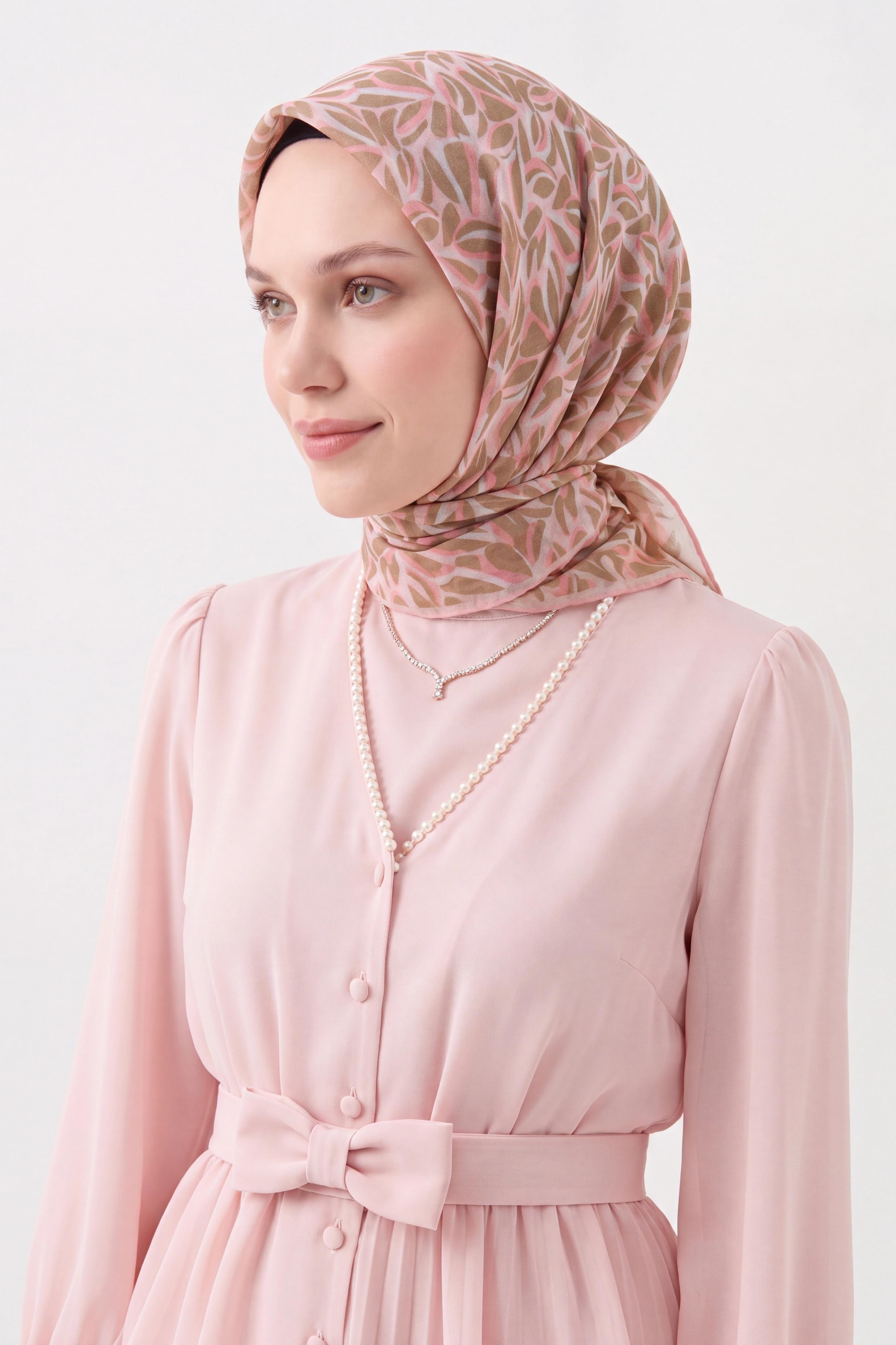 Soft Eşarp Çakıl Taşı Pembe