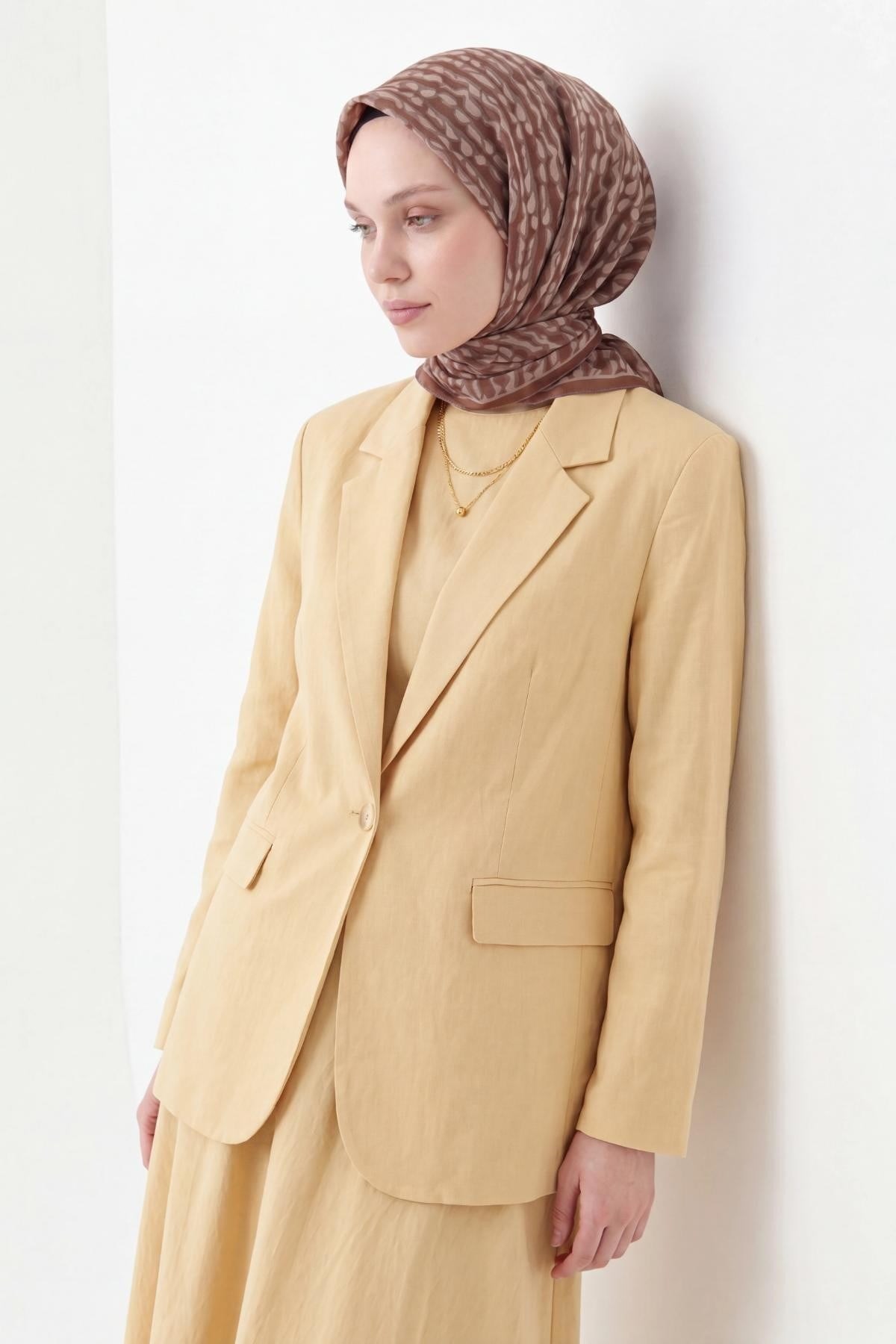 Soft Eşarp Flow Kahverengi