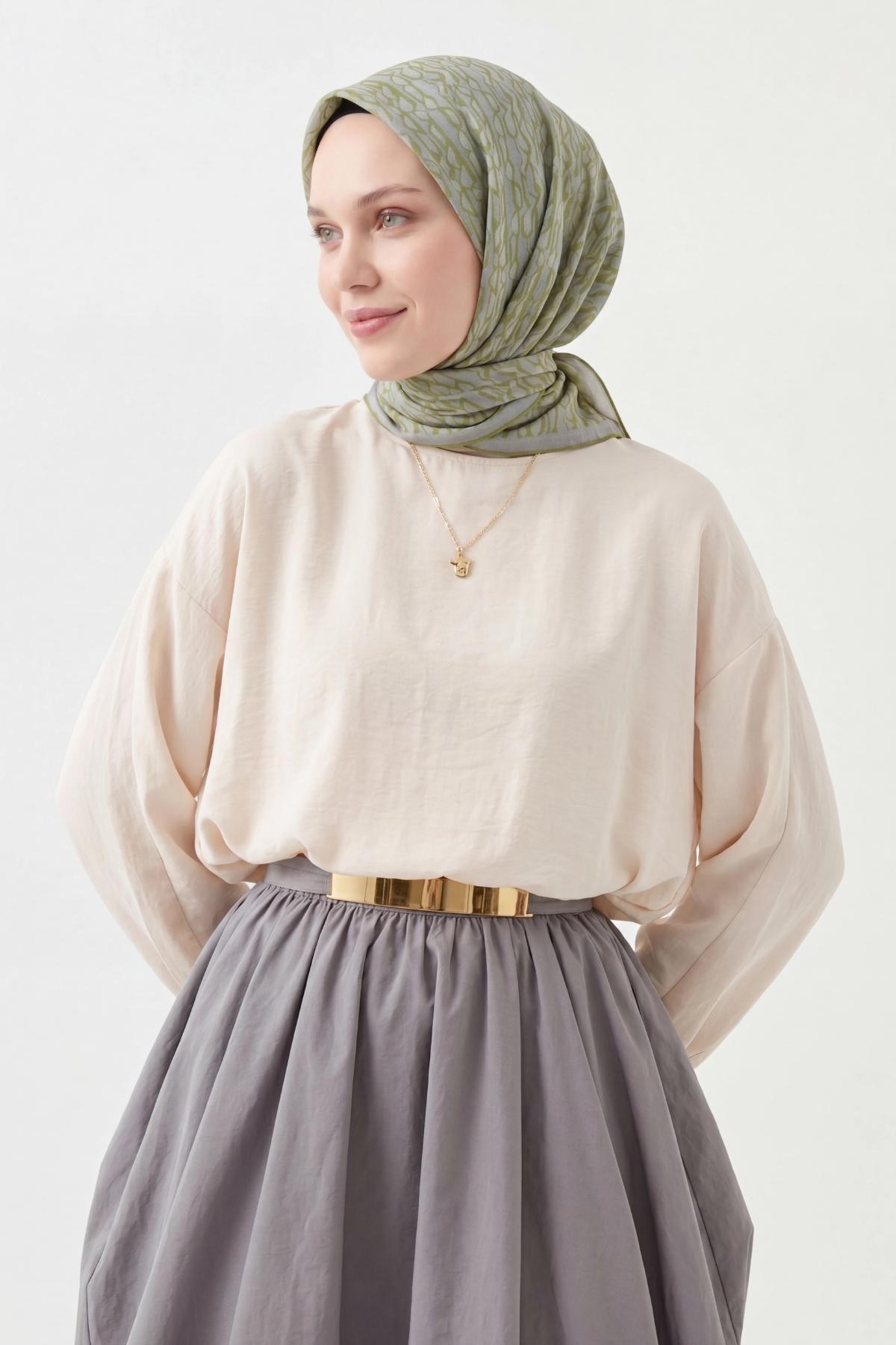 Soft Eşarp Flow Yeşil
