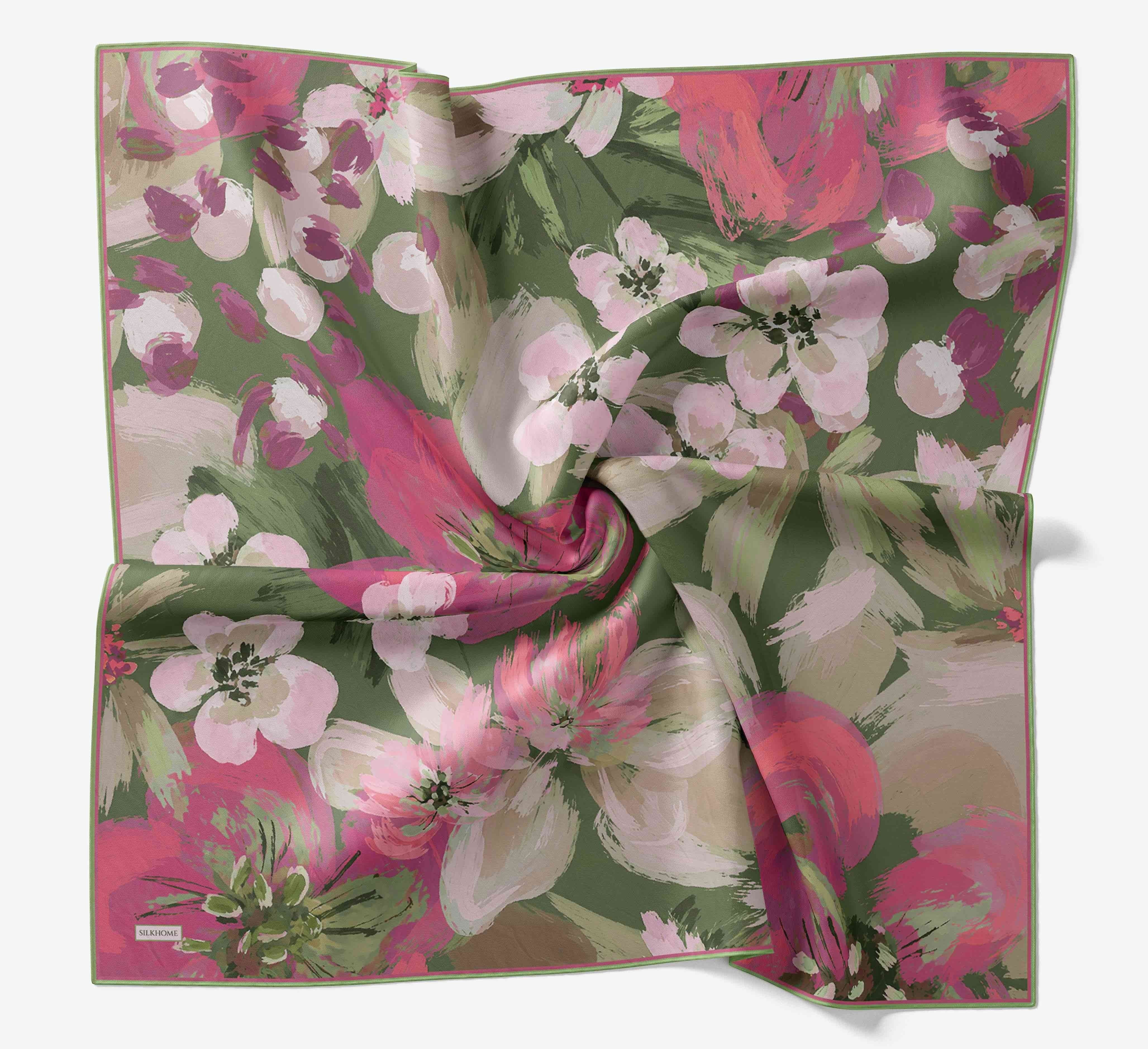 Soft Eşarp Flower Şeker Pembe