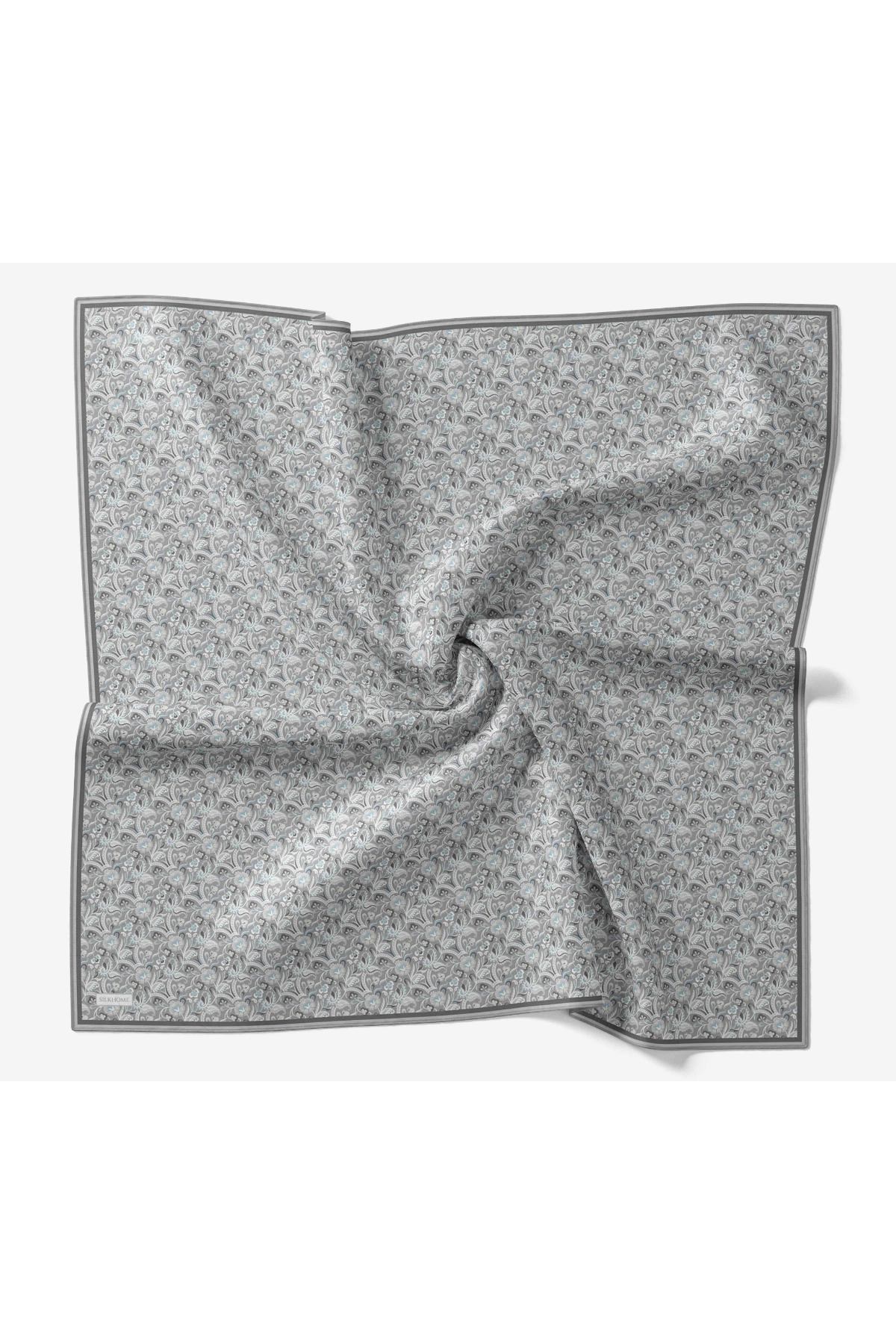 Soft Eşarp Garden Gri 90x90