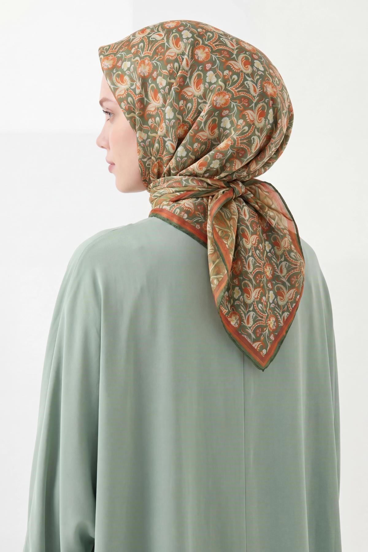 Soft Eşarp Garden Haki 90x90