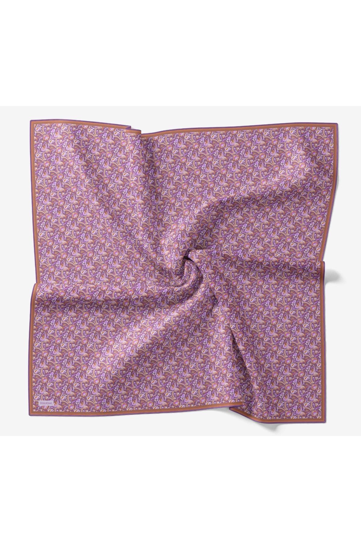 Soft Eşarp Garden Mor 90x90