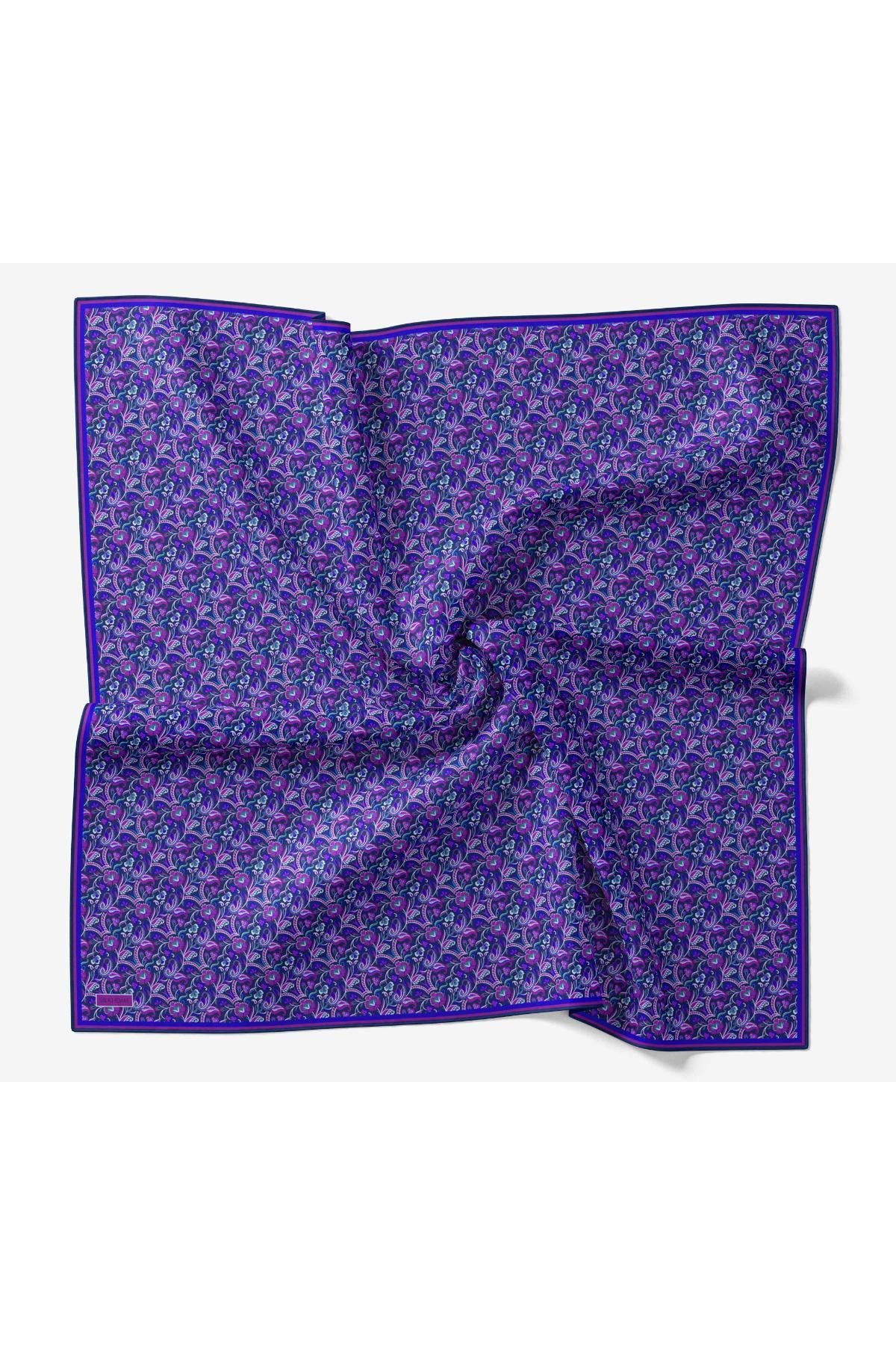 Soft Eşarp Garden Morcivert 90x90
