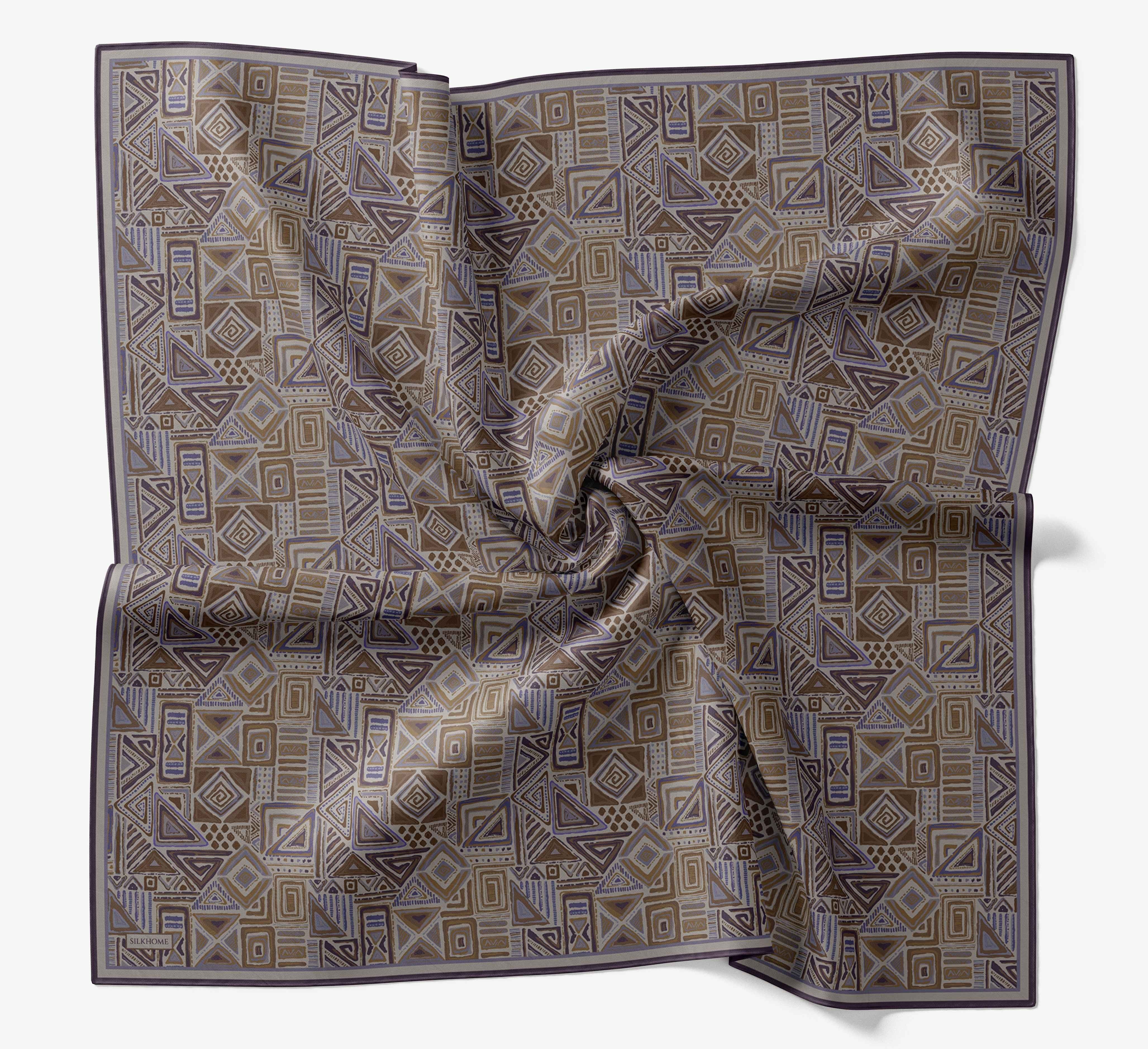 Soft Eşarp Geometrik Gri