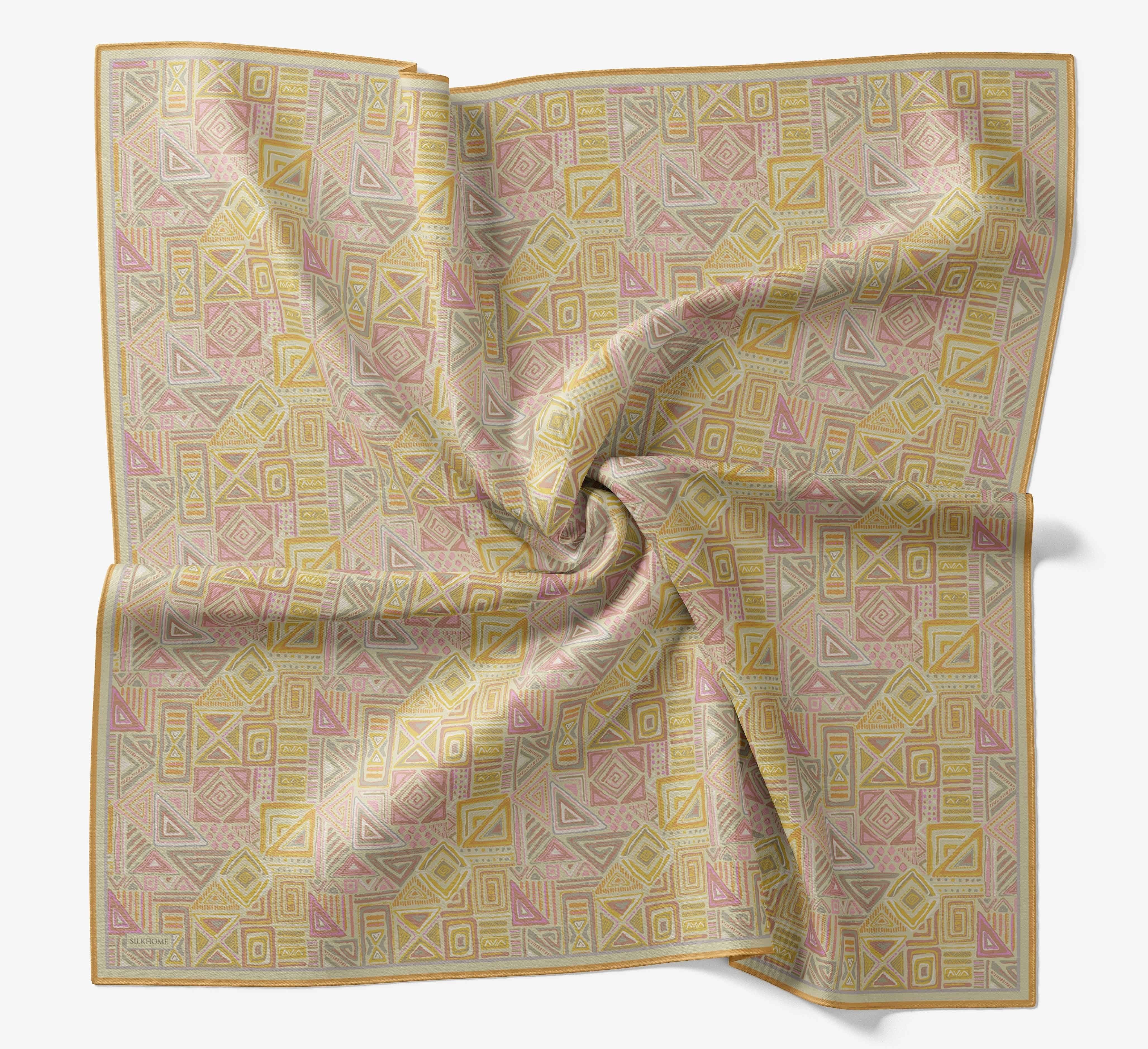 Soft Eşarp Geometrik Sarı