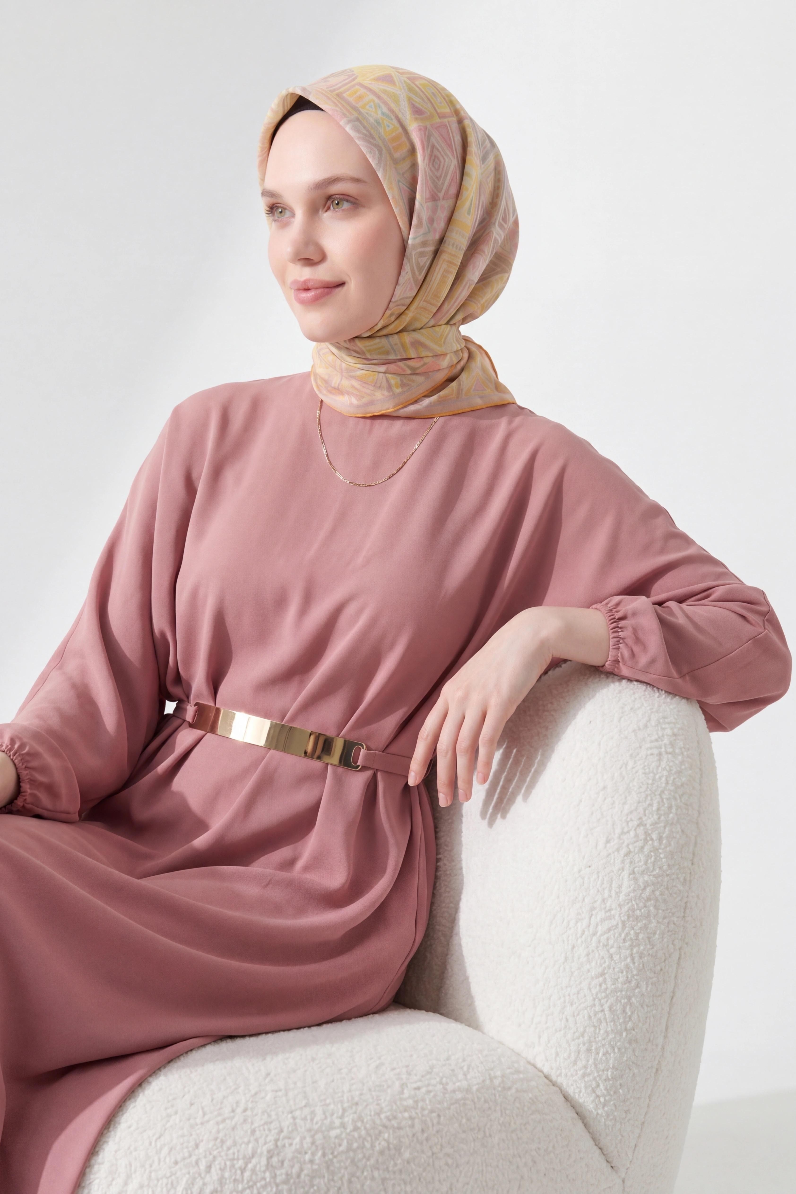 Soft Eşarp Geometrik Sarı