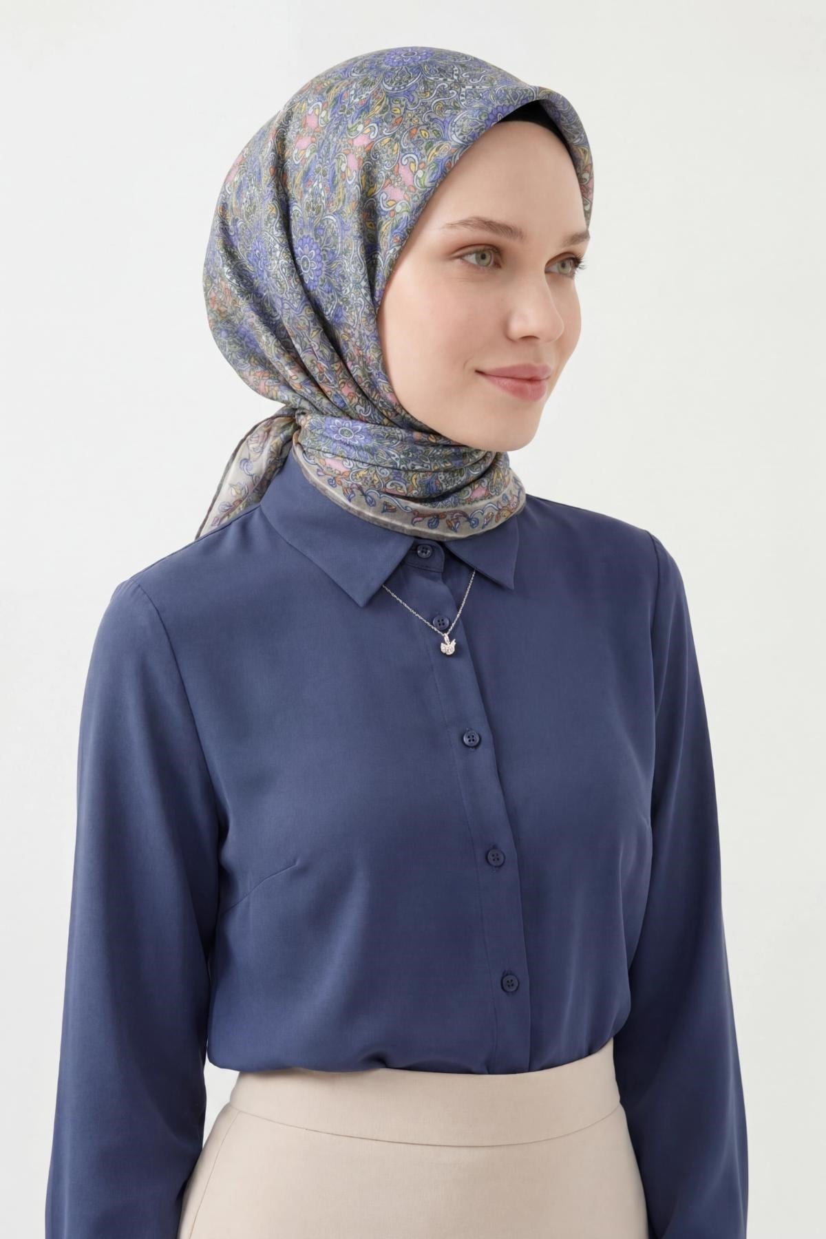 Soft Eşarp Gri 90x90