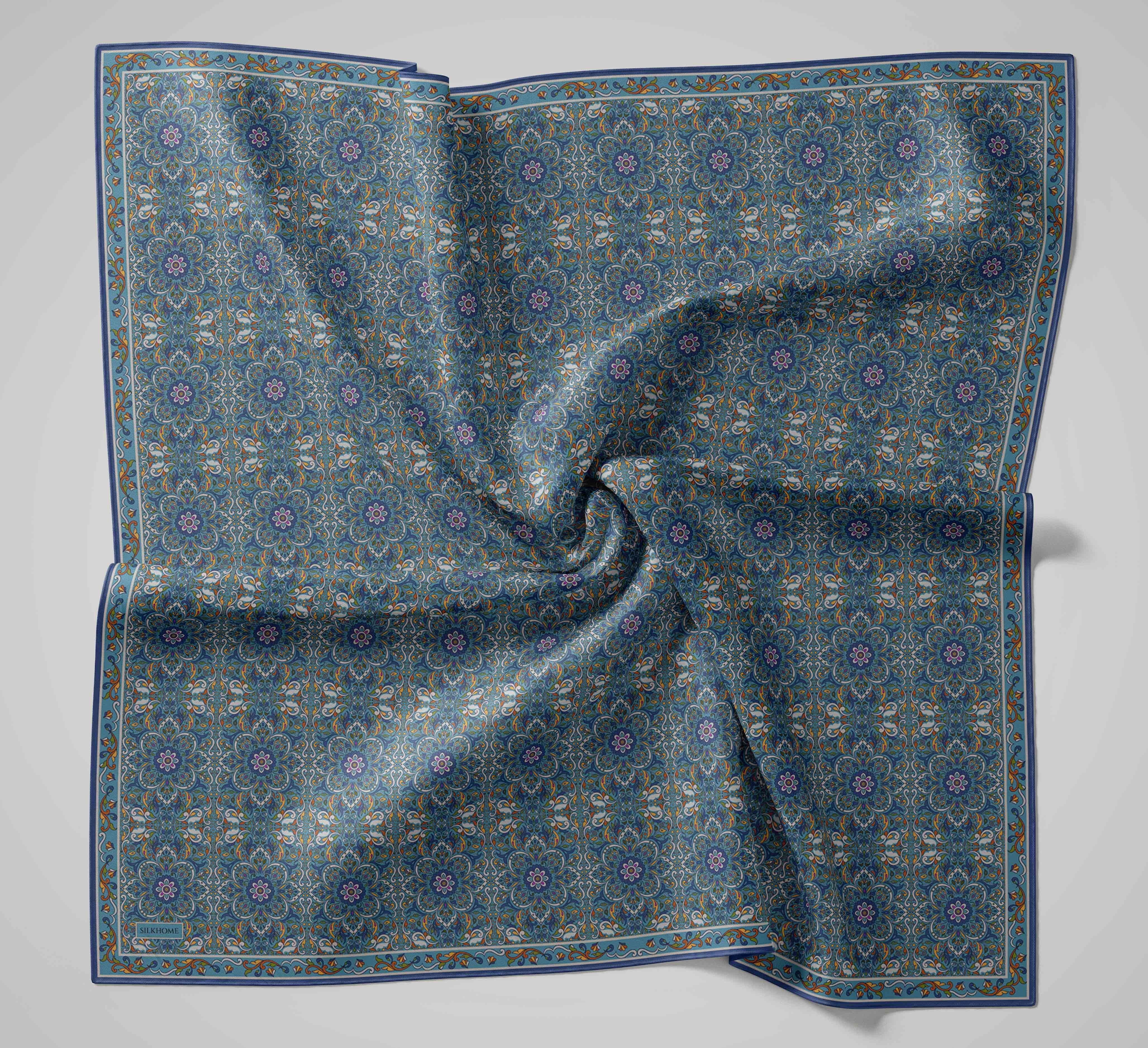 Soft Eşarp Mavi  90x90