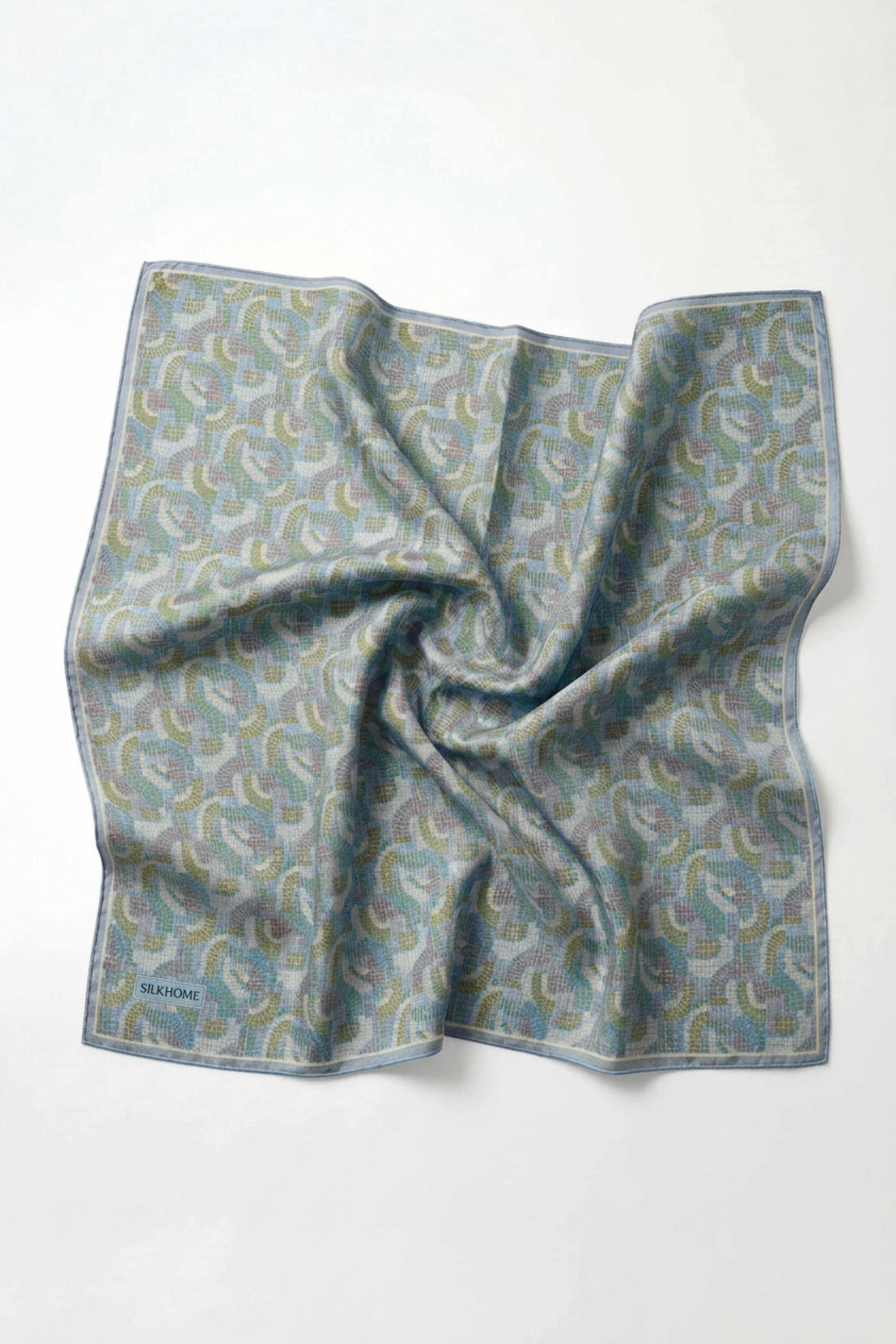 Soft Eşarp Melodi Desen Bebe Mavi 90x90