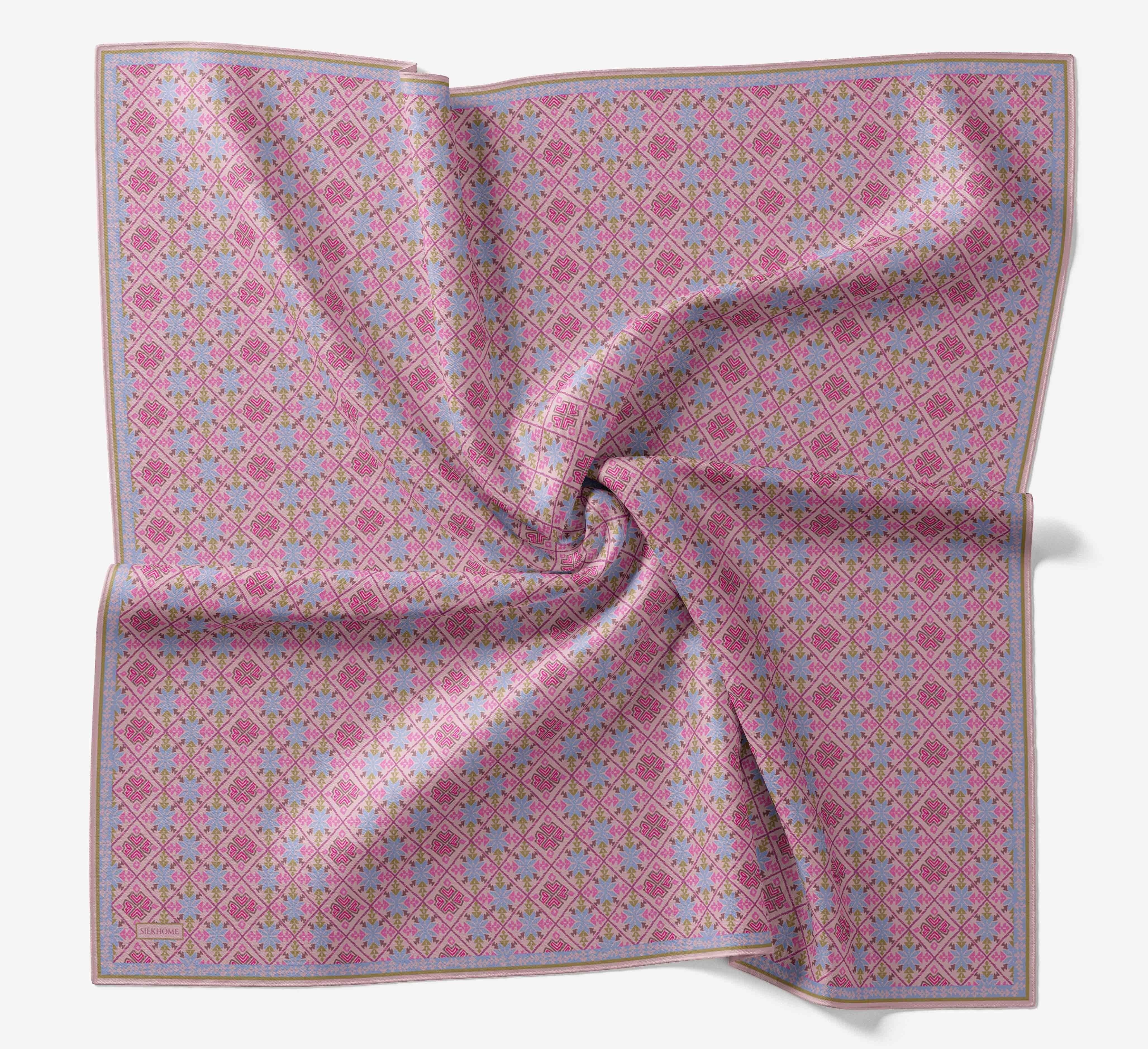 Soft Eşarp Minimal Motif Pembe