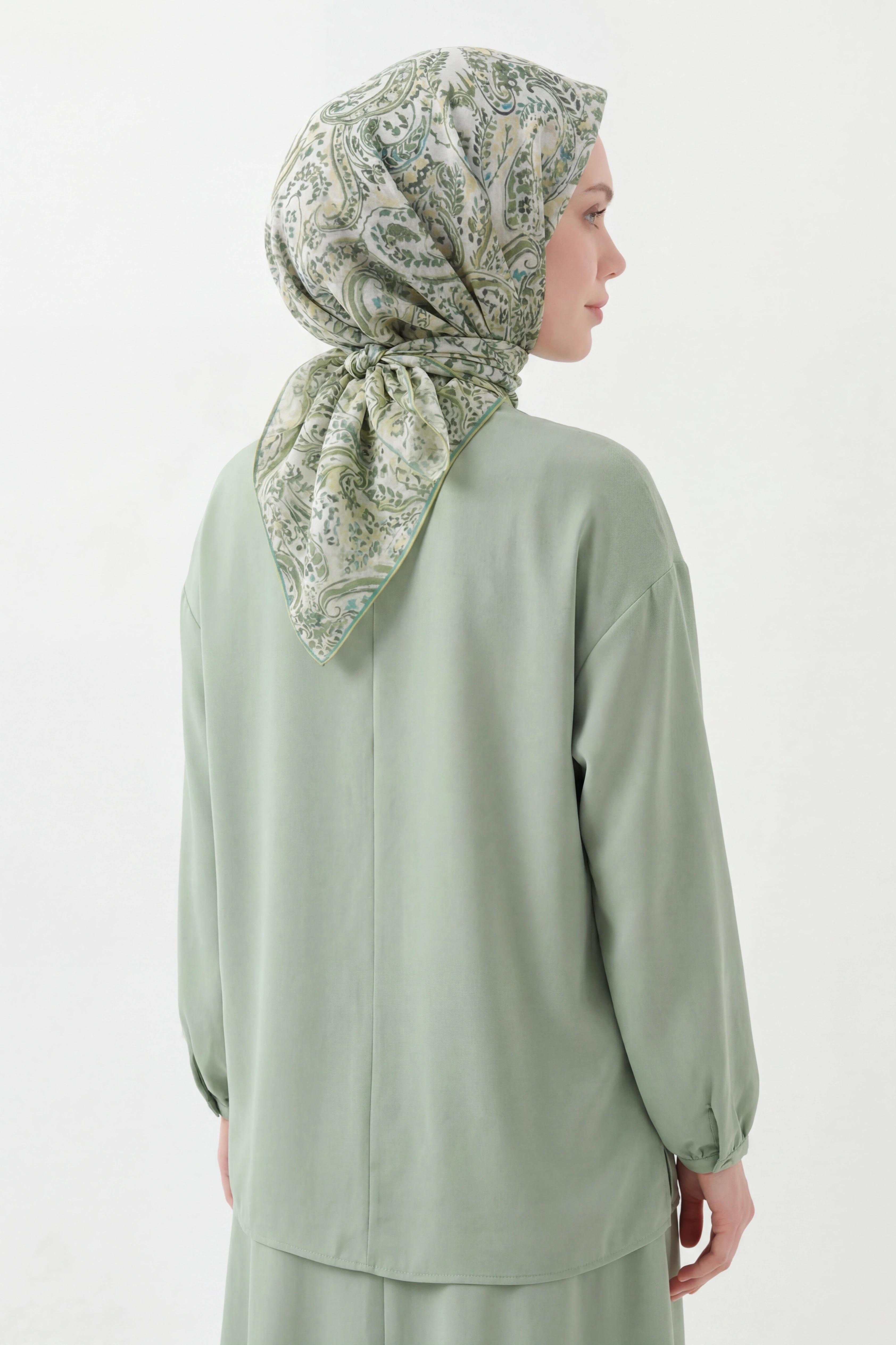 Soft Eşarp Perla Açık Yeşil 90x90