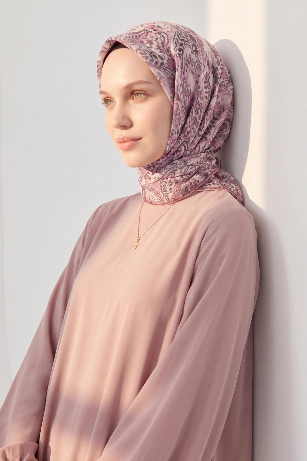 Soft Eşarp Perla Pembe 90x90