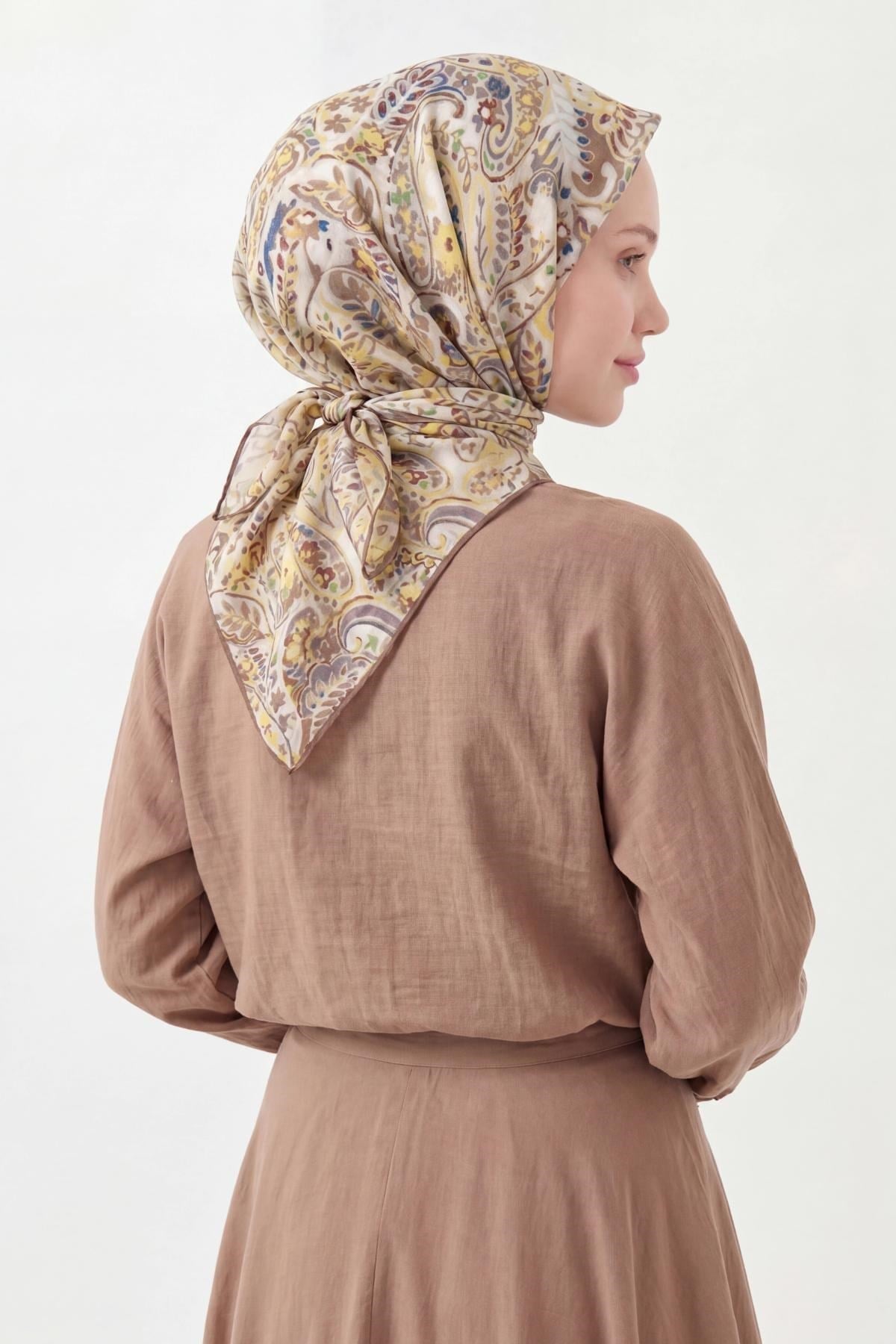 Soft Eşarp Perla Sarı 90x90