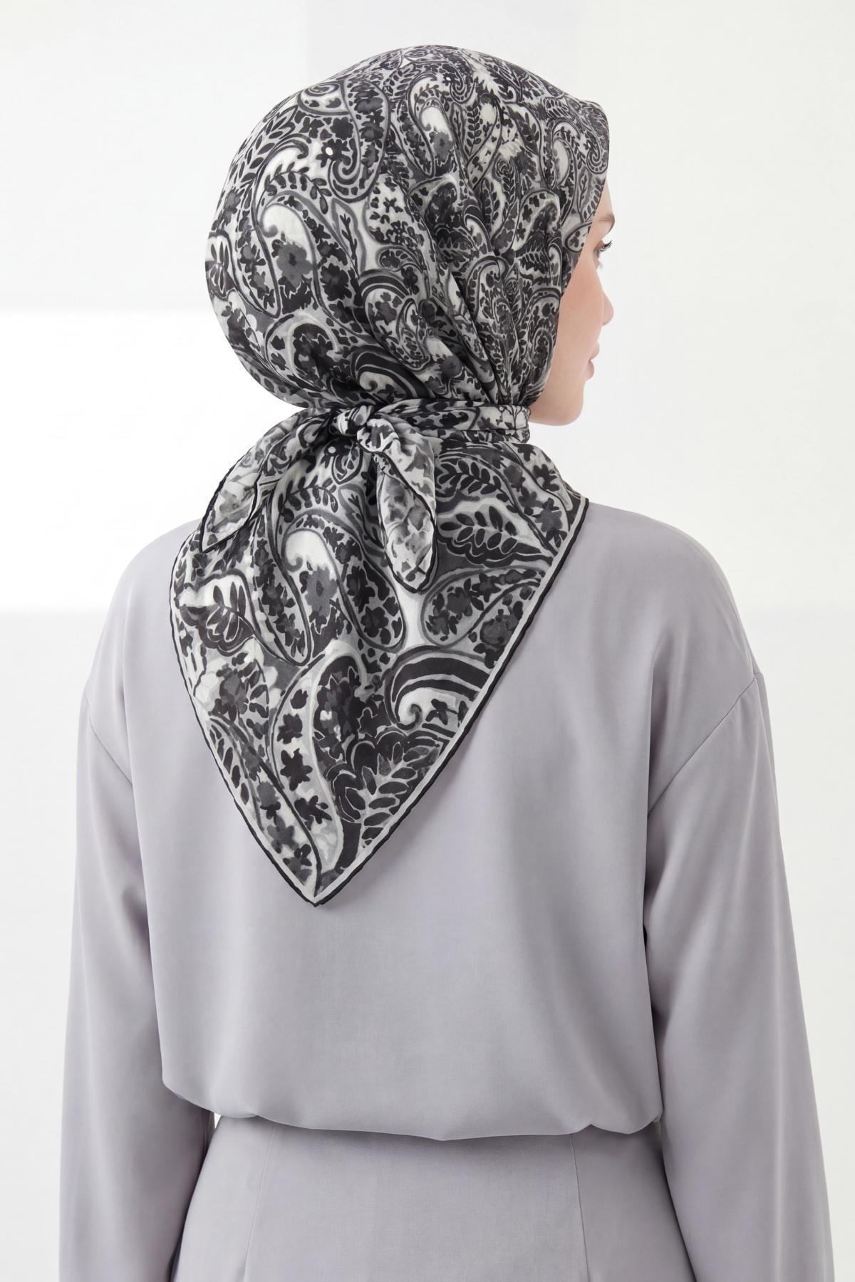Soft Eşarp Perla Siyah 90x90