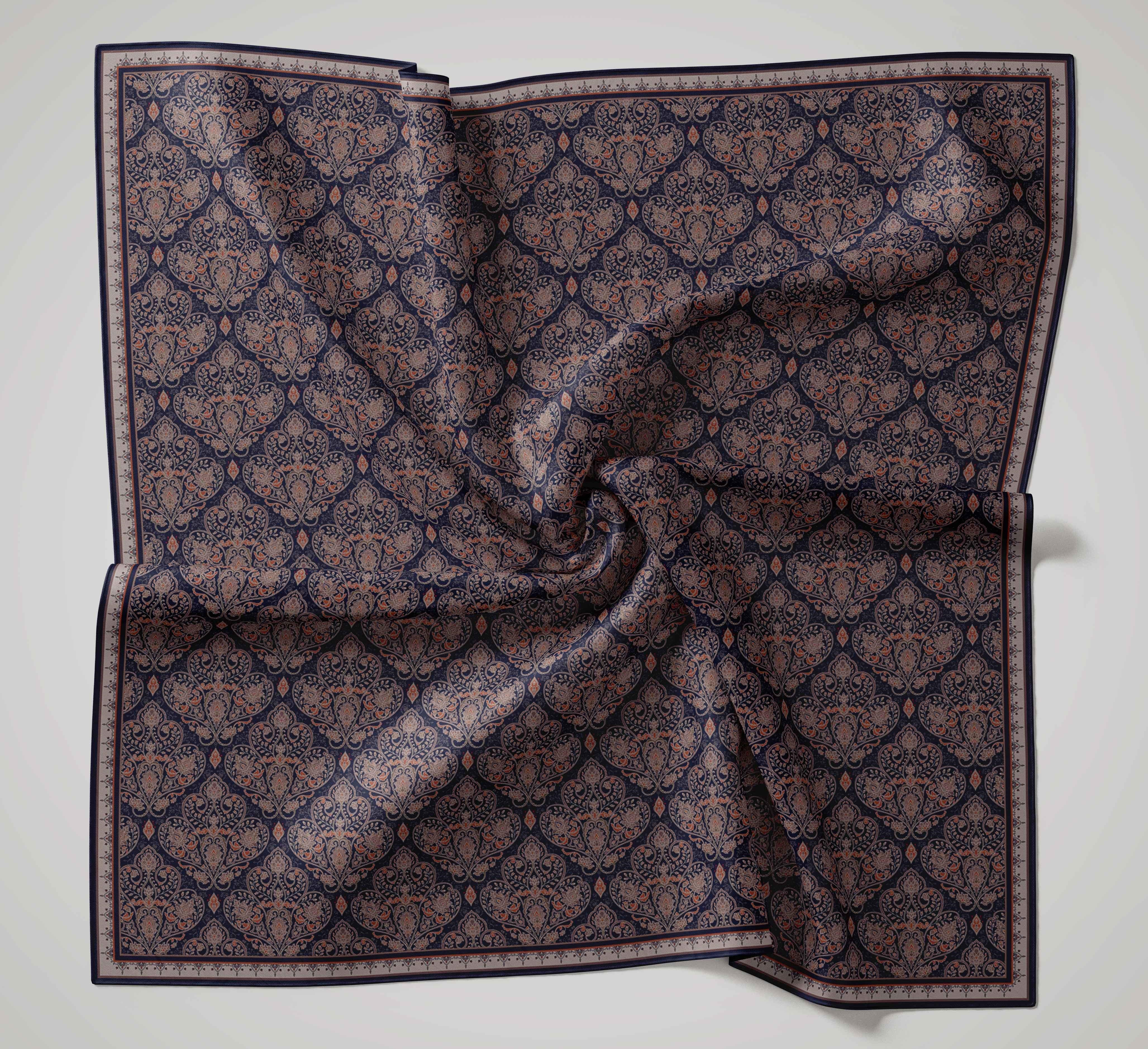Soft Eşarp Rûmi Gece Mavisi 90x90