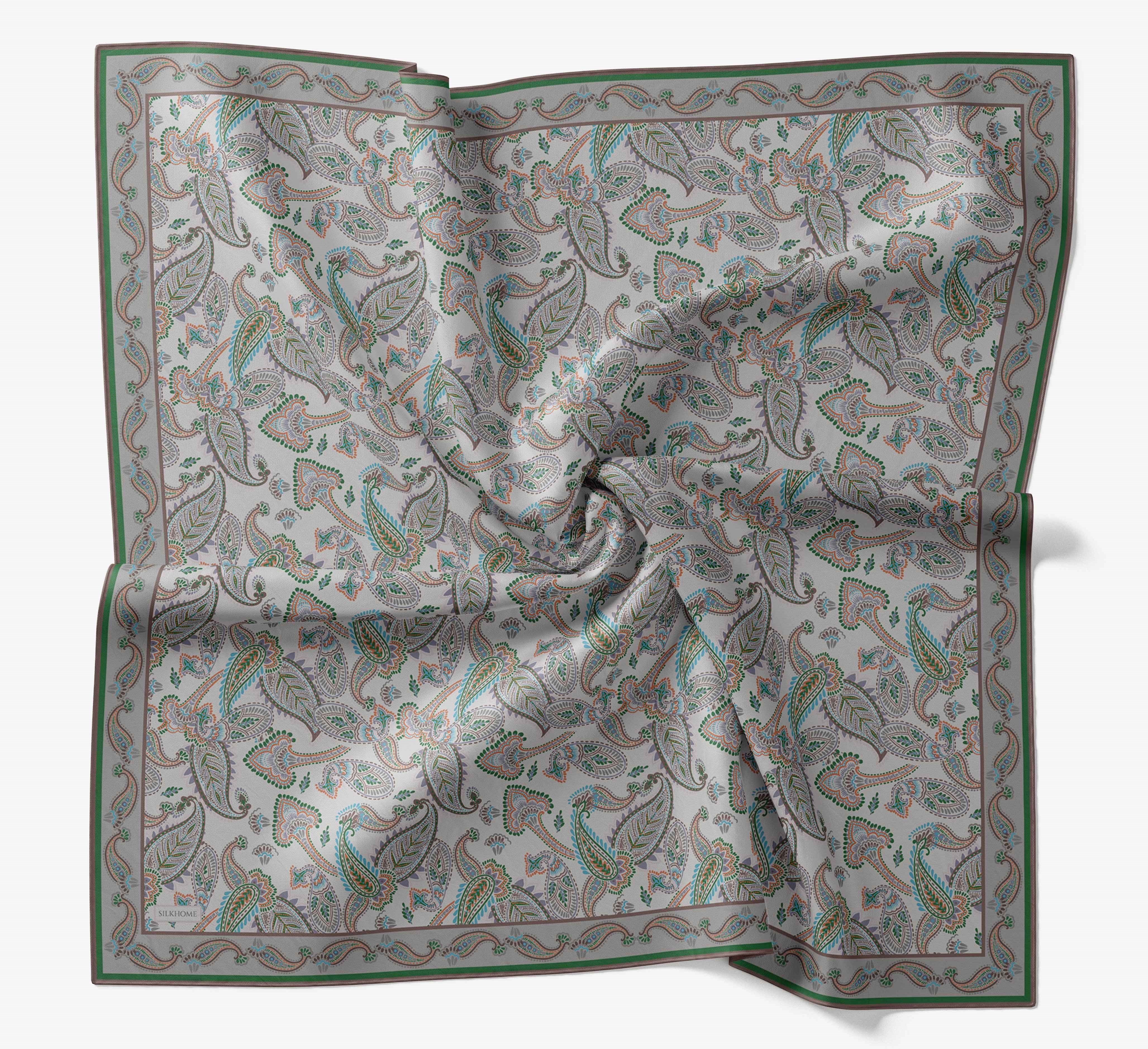 Soft Eşarp Şal Motif Gümüş