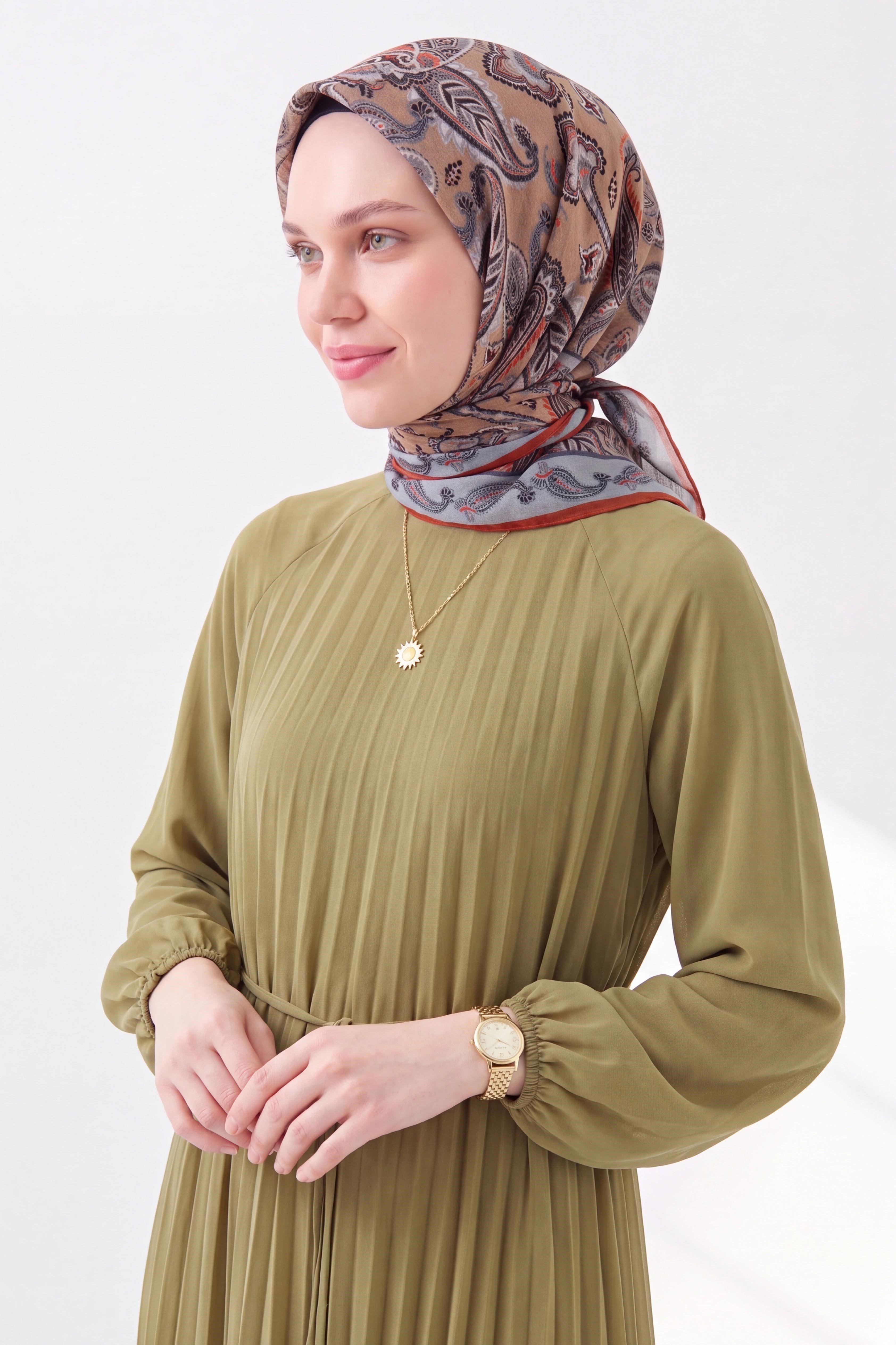 Soft Eşarp Şal Motif Karamel