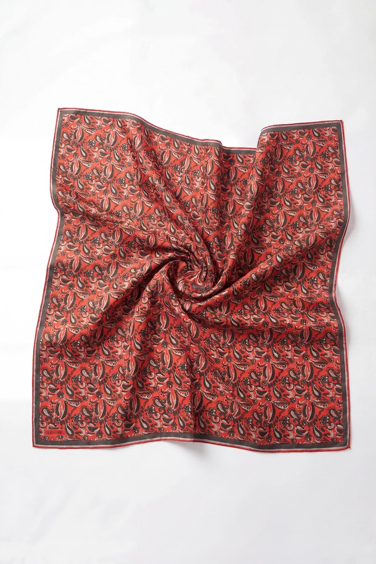 Soft Eşarp Şal Motif Kırmızı 90x90