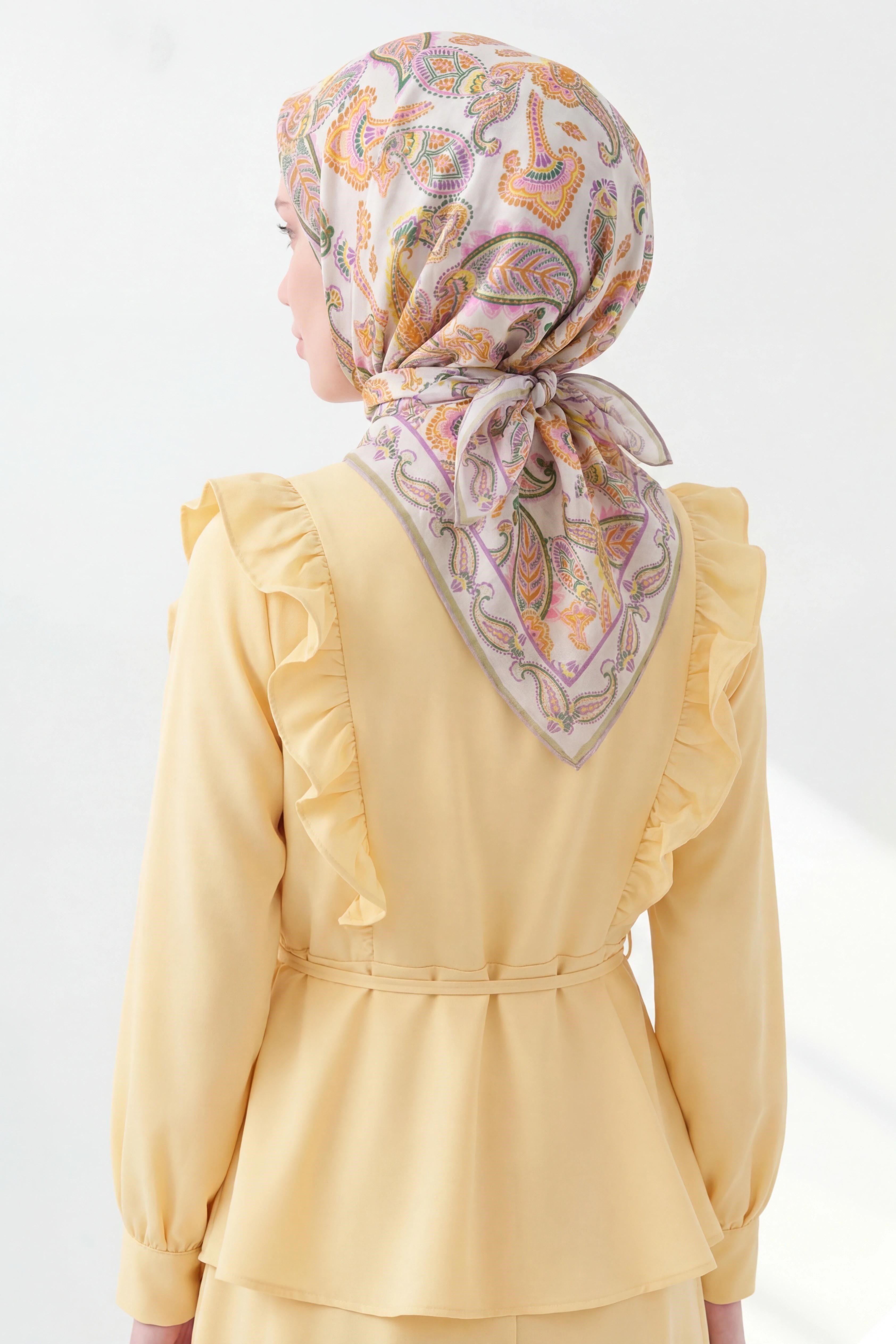 Soft Eşarp Şal Motif Krem