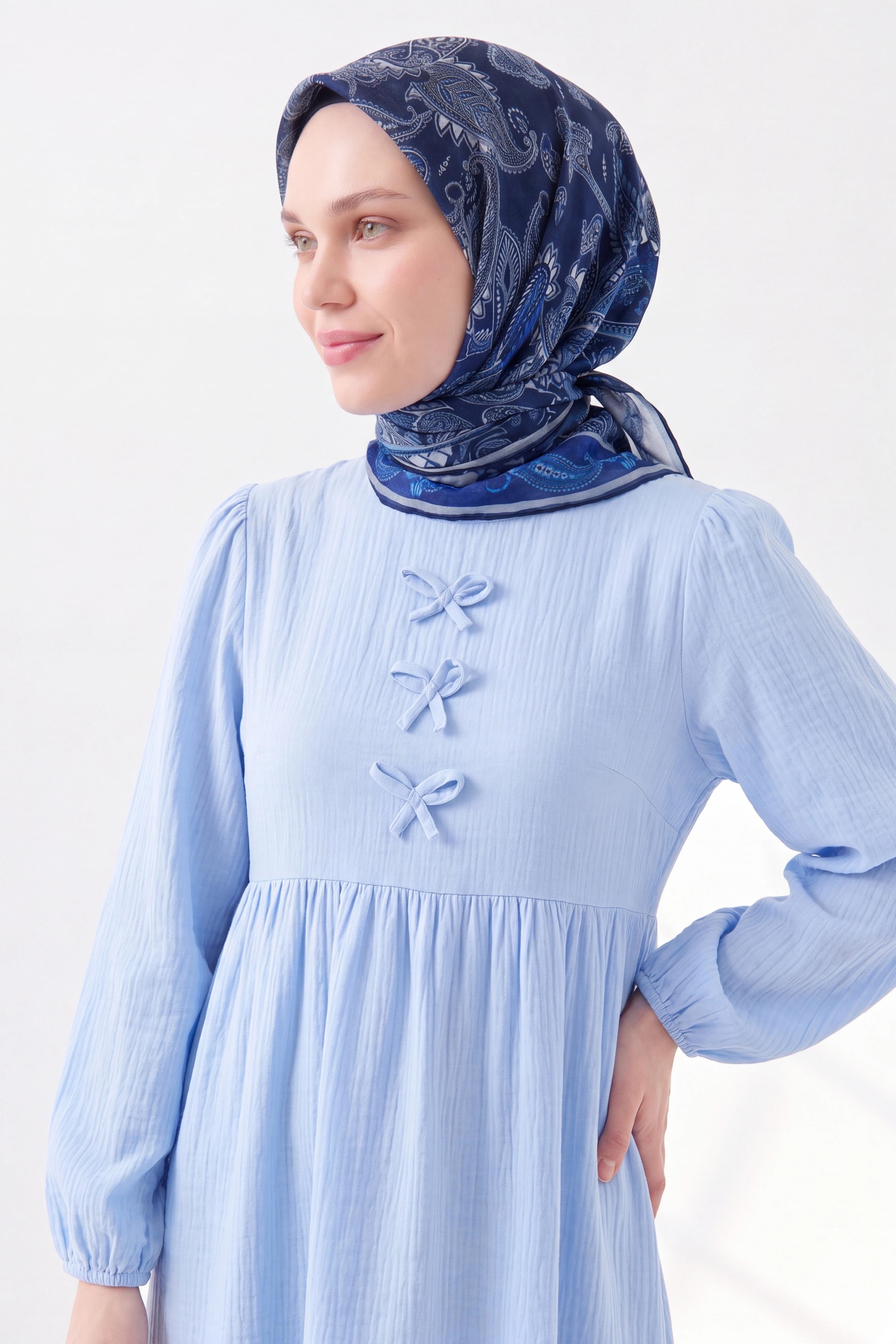 Soft Eşarp Şal Motif Lacivert