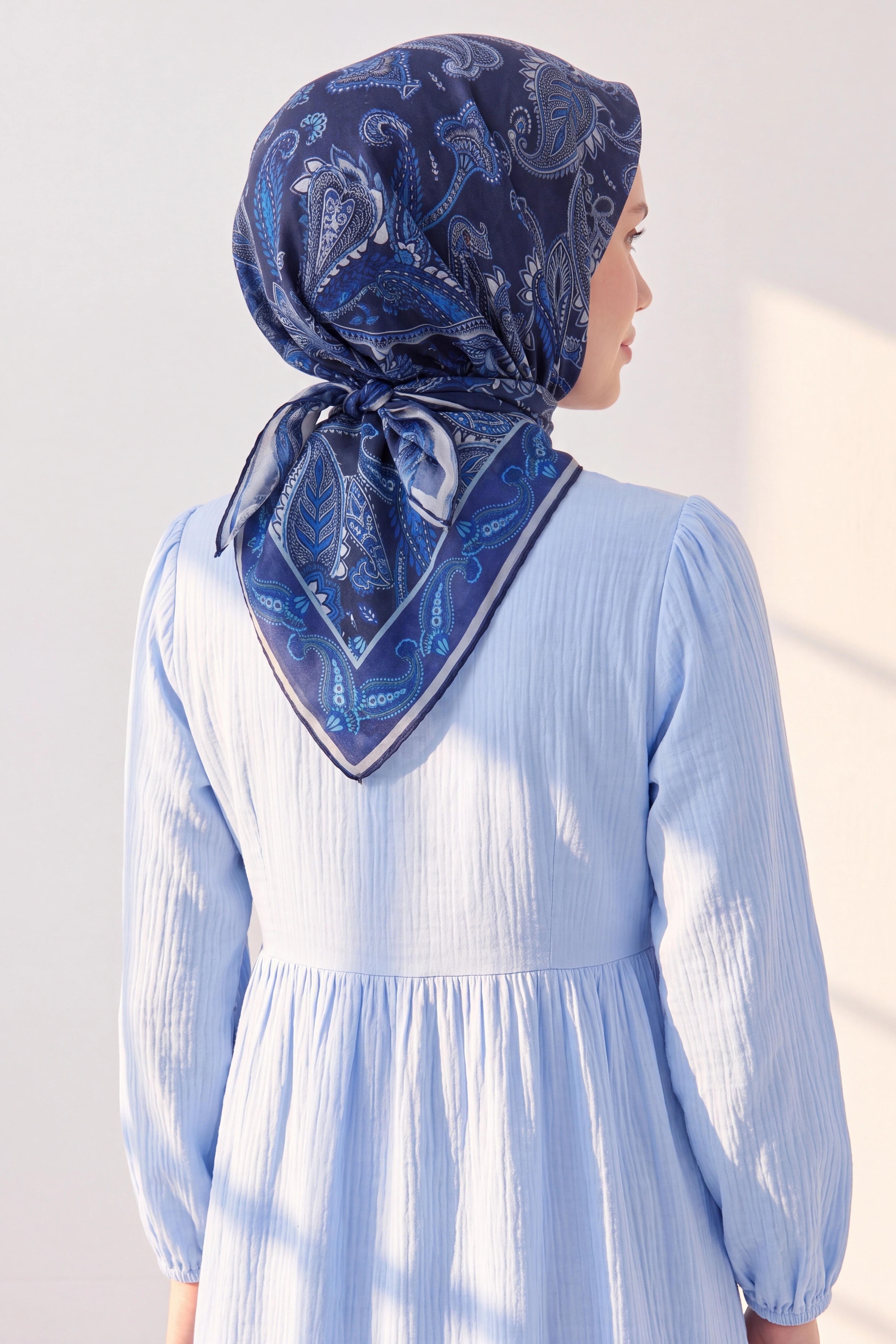 Soft Eşarp Şal Motif Lacivert