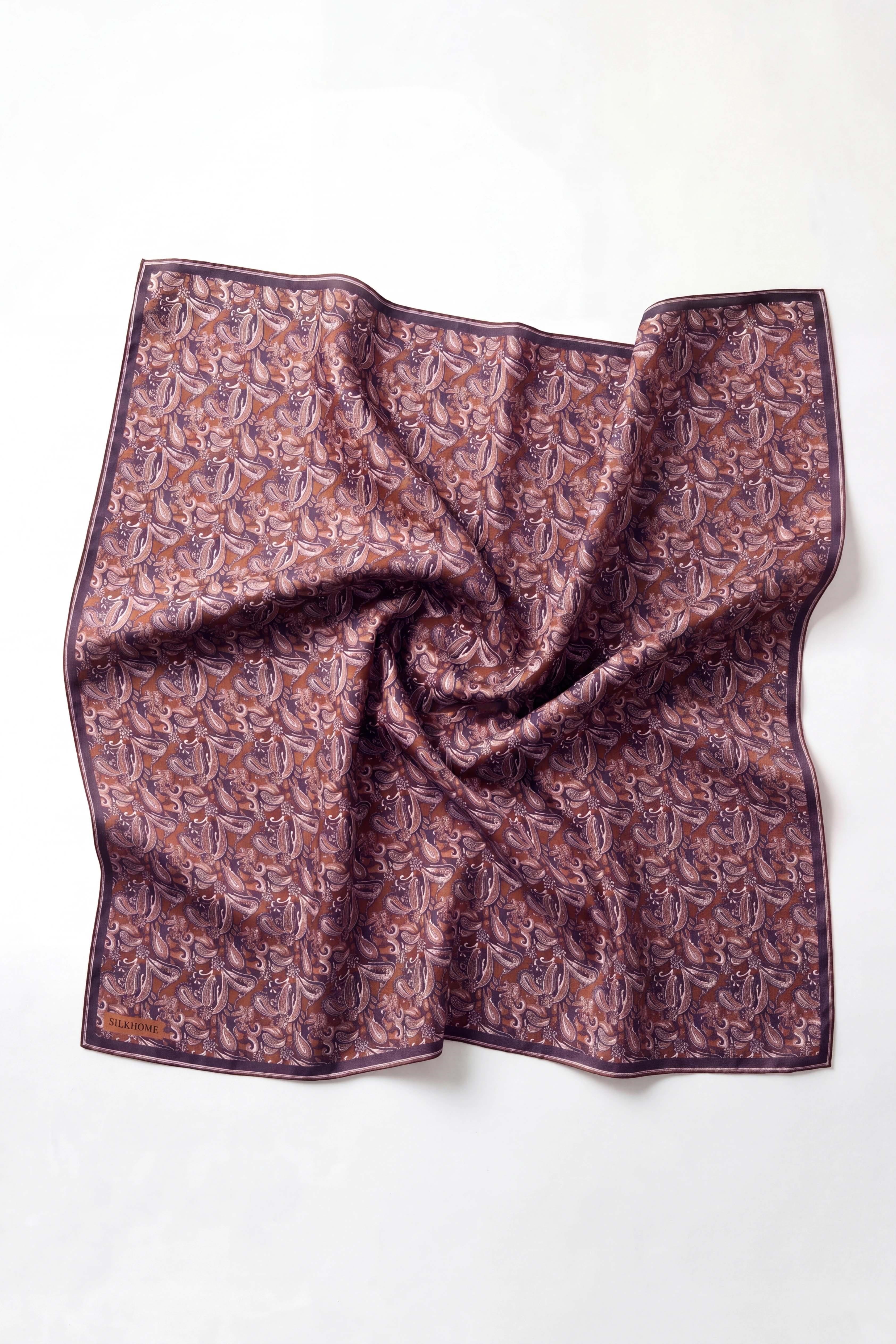 Soft Eşarp Şal Motif Mor 90x90