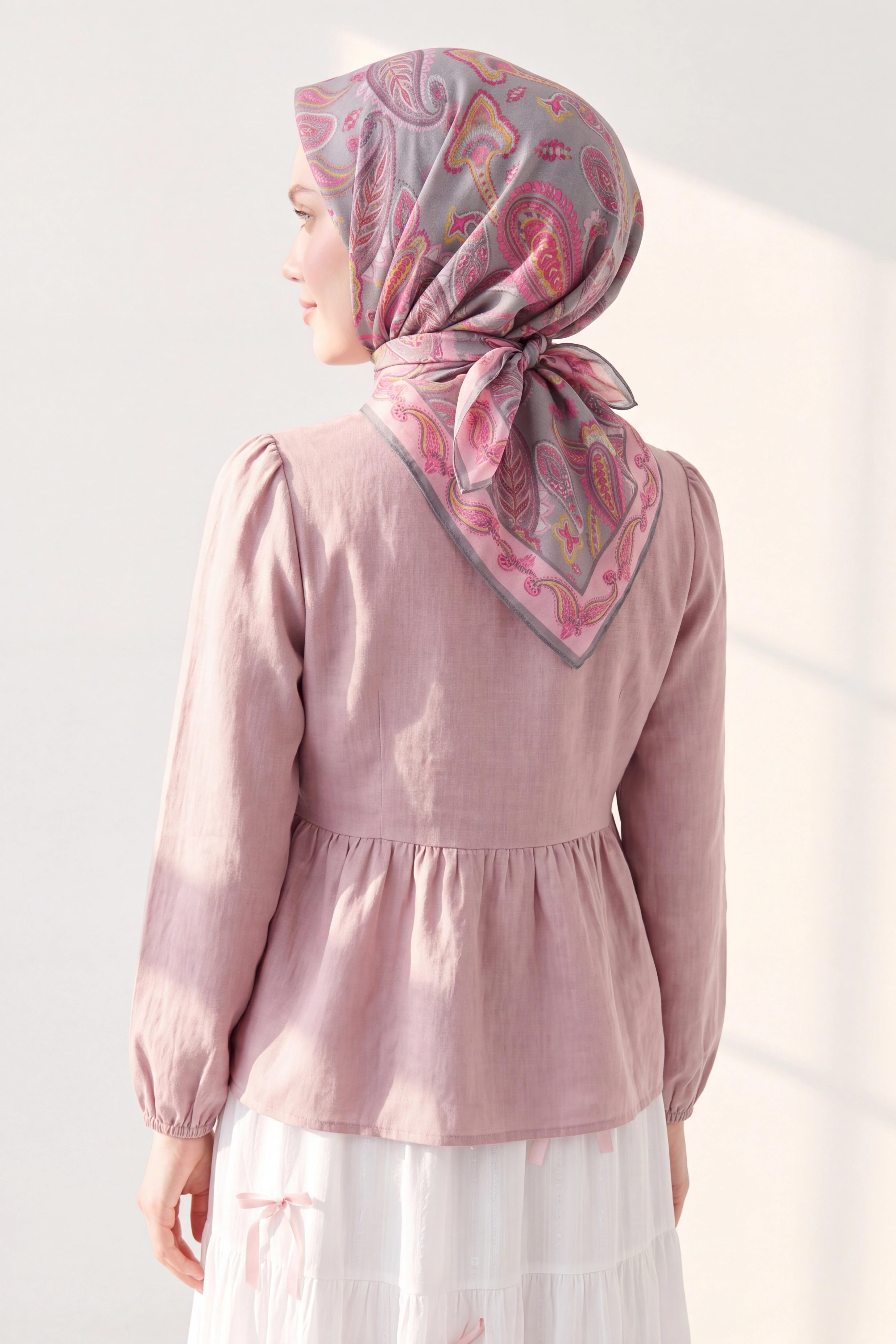 Soft Eşarp Şal Motif Pembe