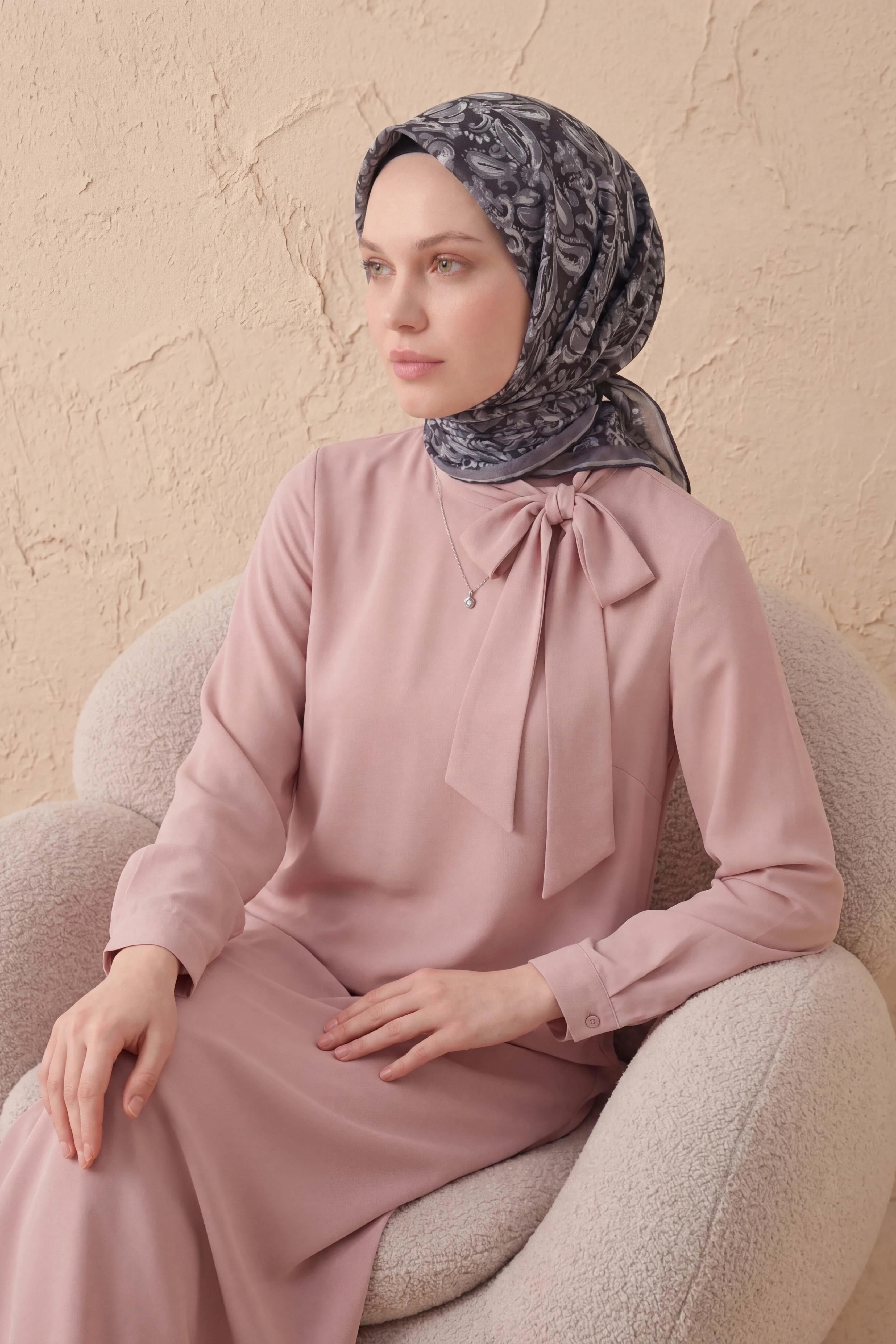 Soft Eşarp Şal Motif Siyah 90x90