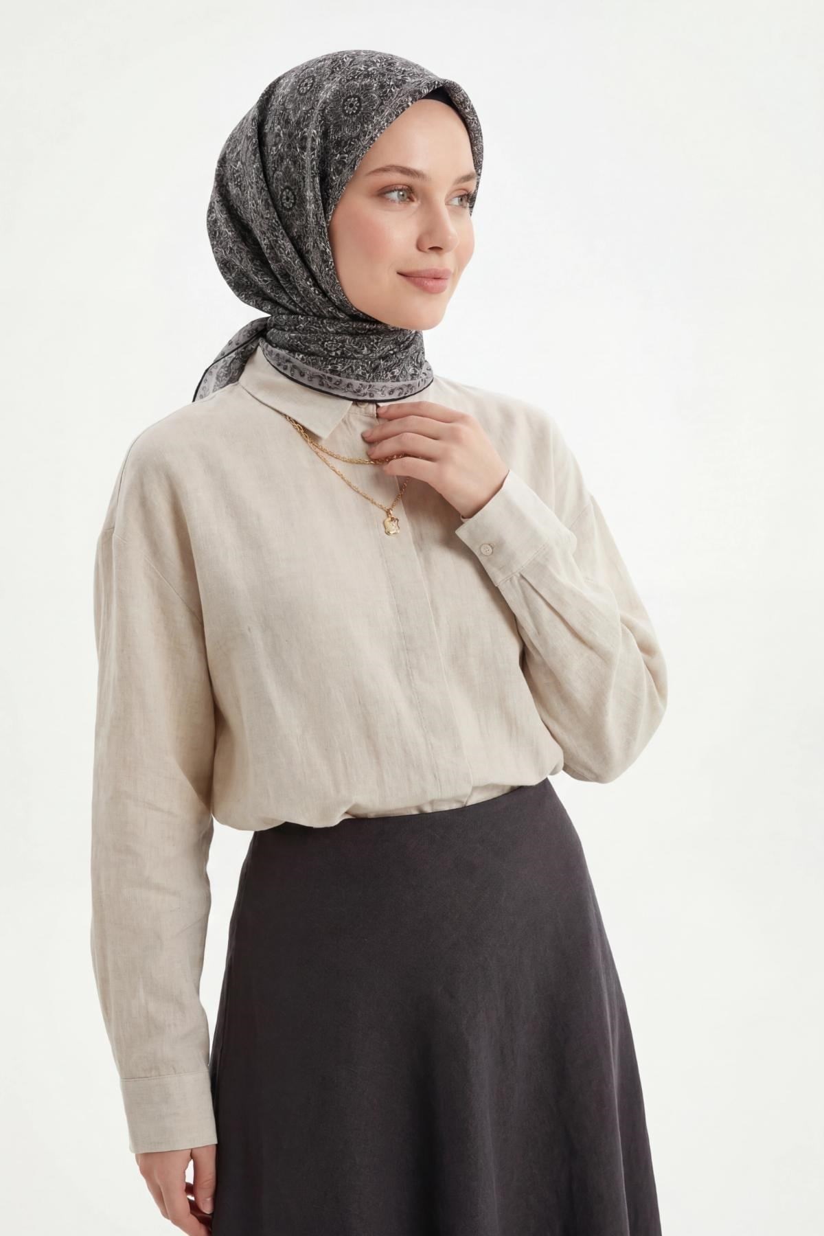 Soft Eşarp Siyah 90x90