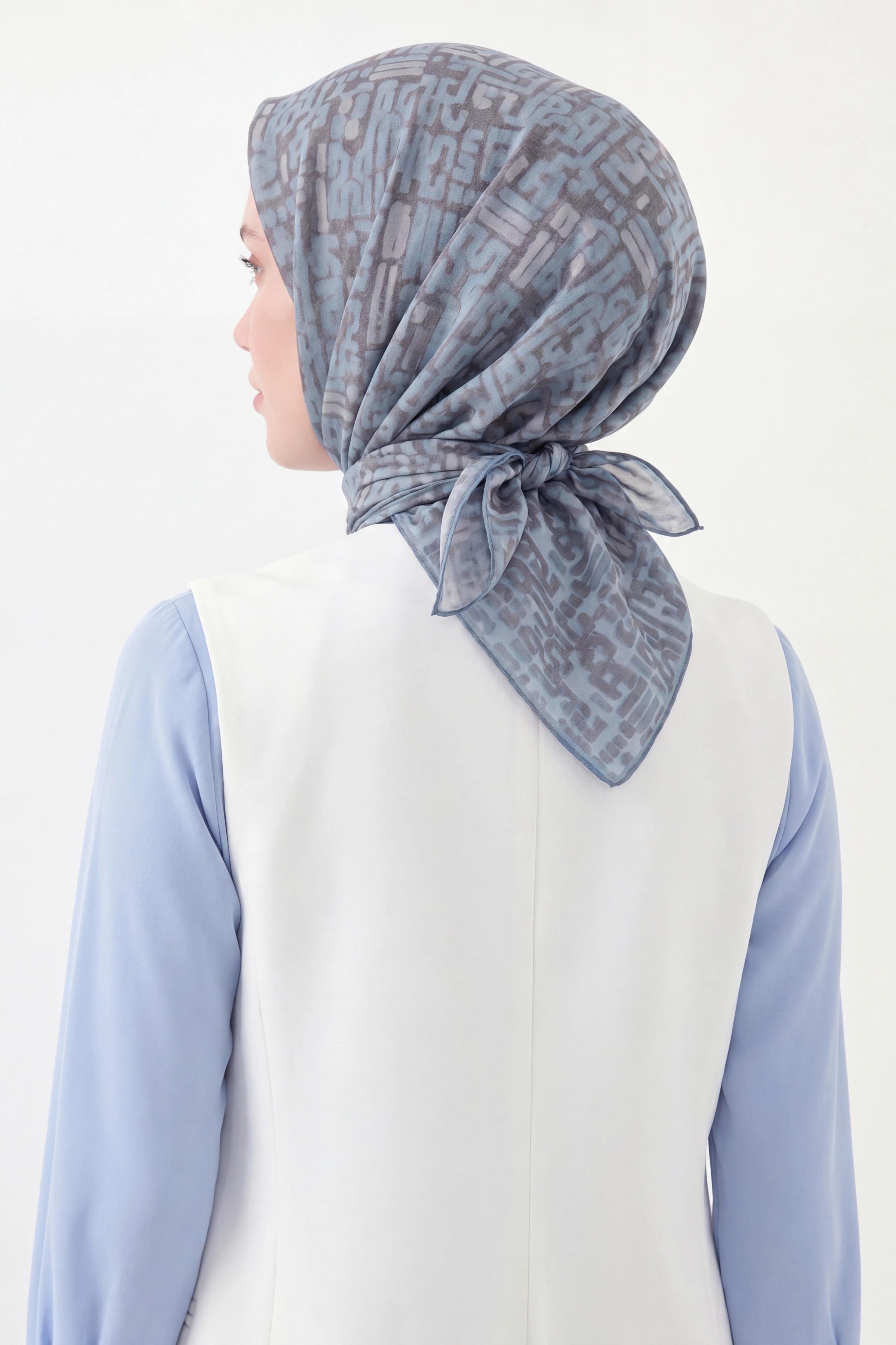 Soft Eşarp Soyut Bebe Mavi