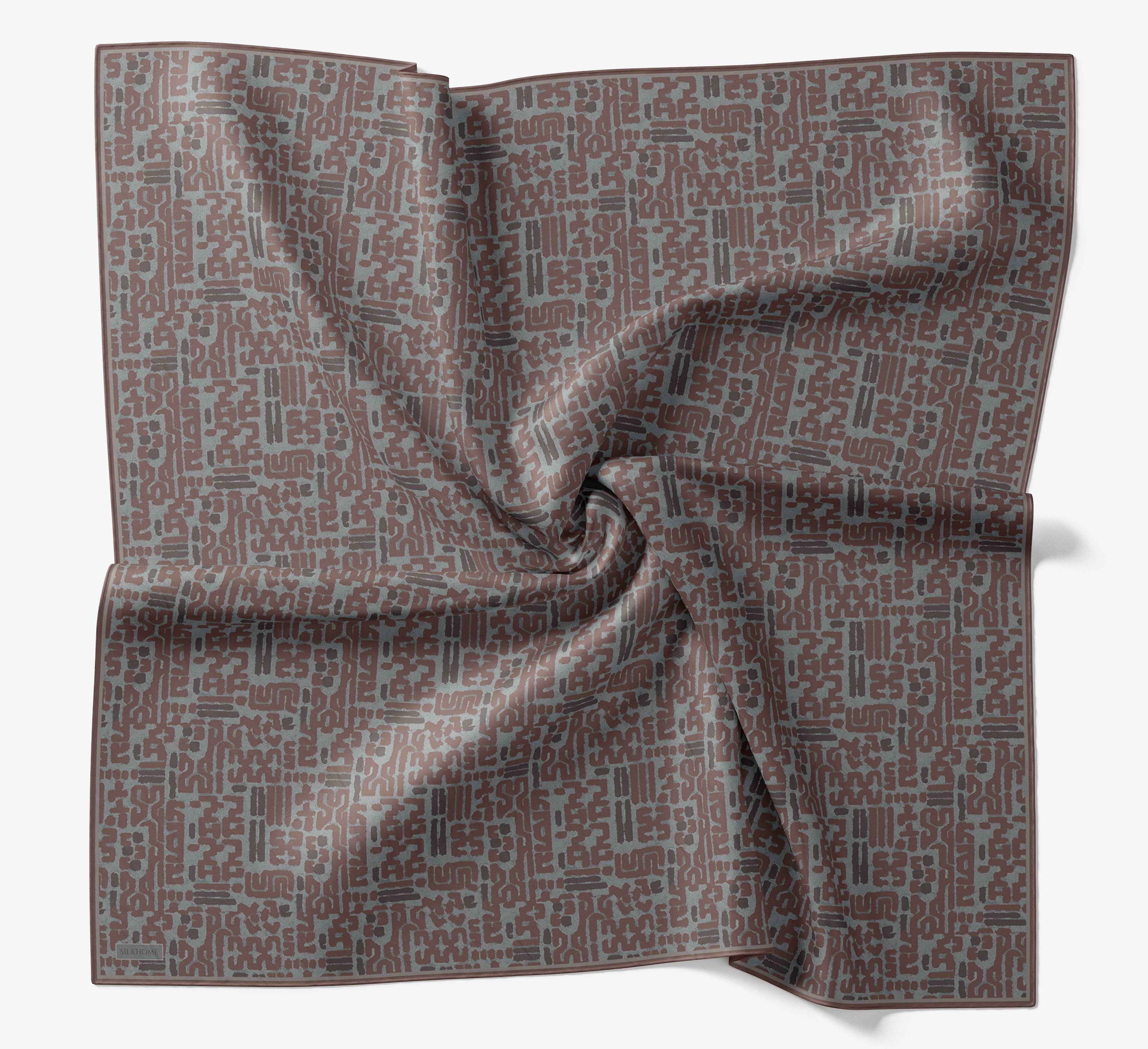 Soft Eşarp Soyut Mocha Mousse