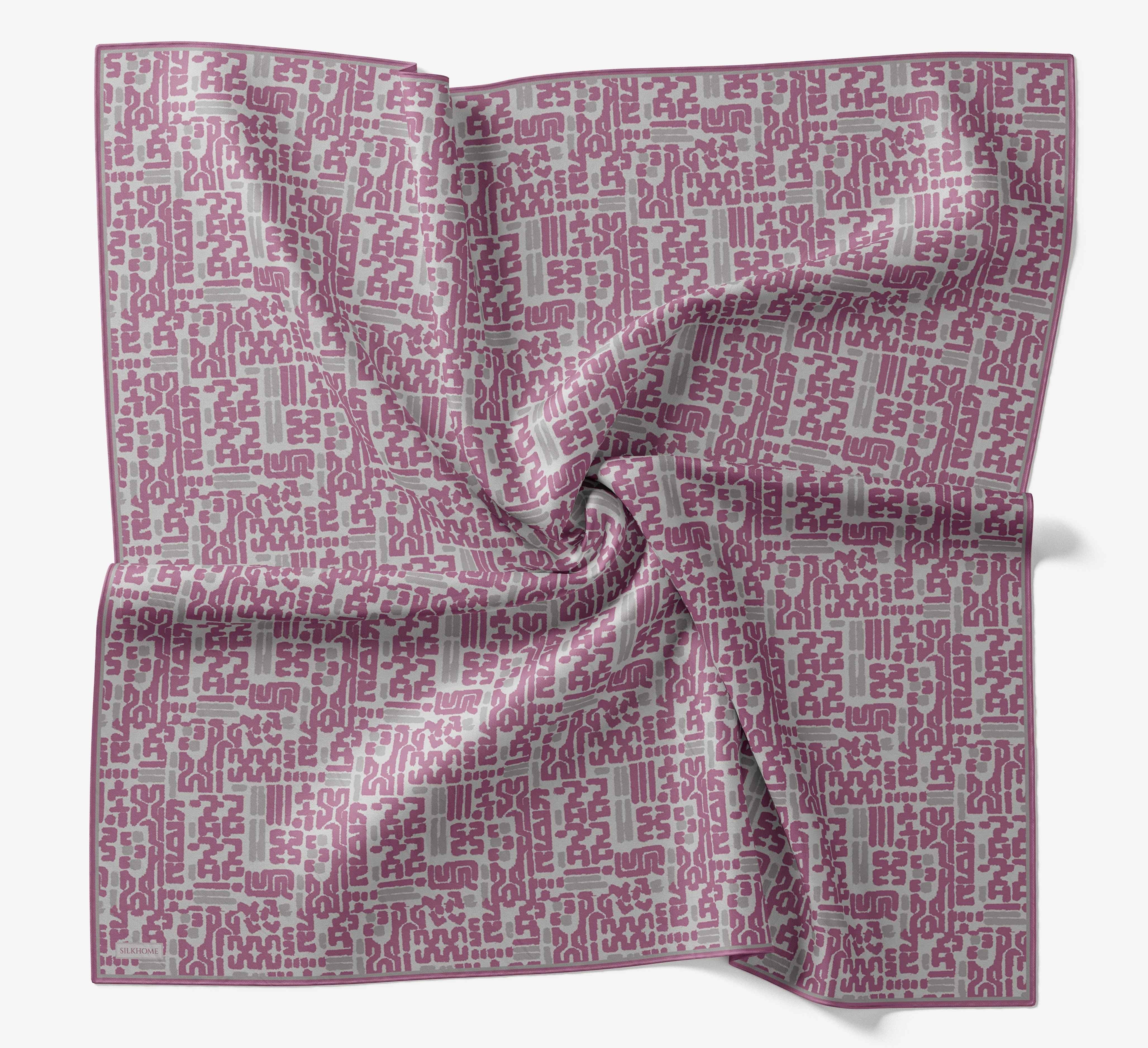 Soft Eşarp Soyut Pembe