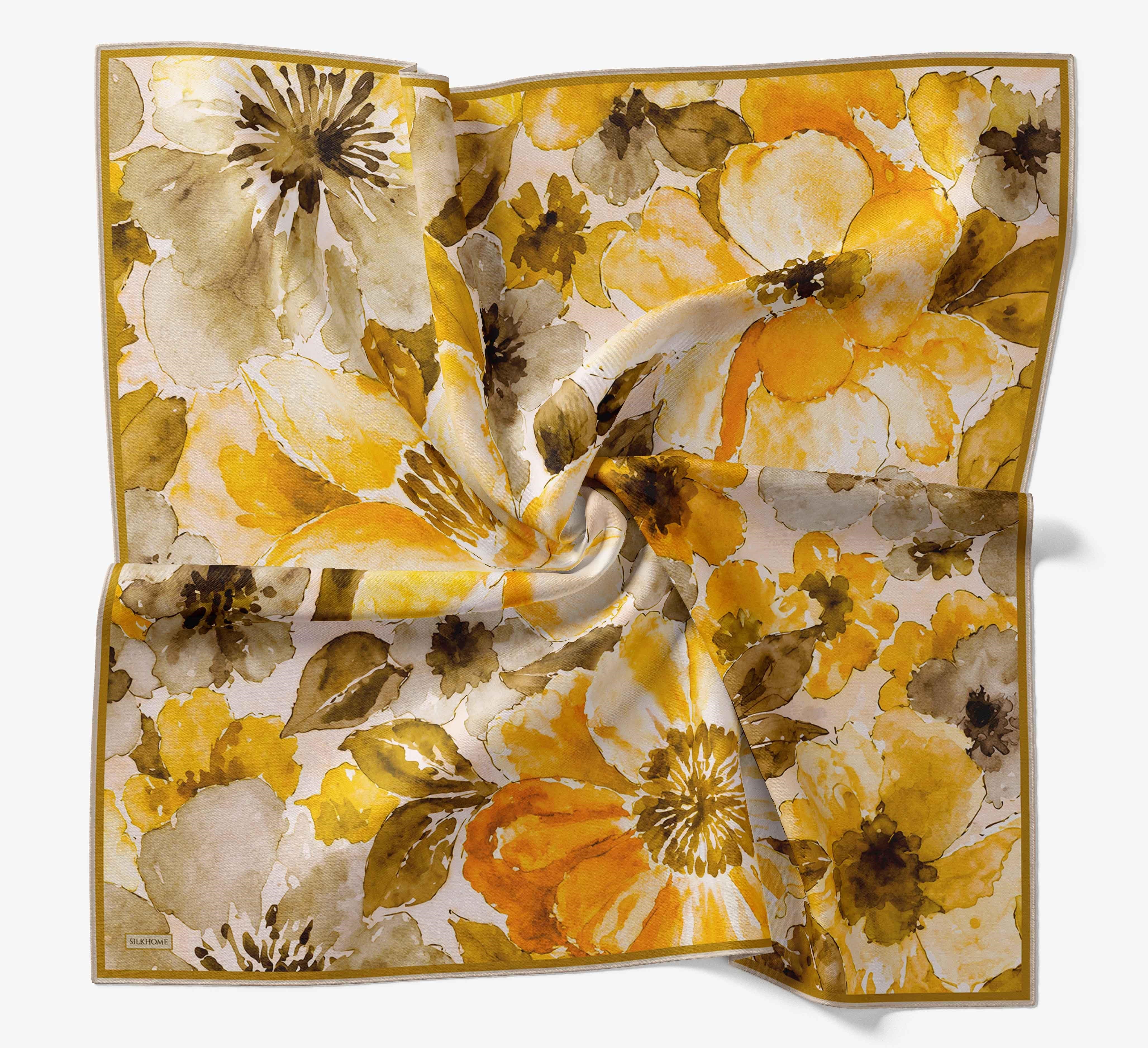 Soft Eşarp Suluboya Hardal 90x90