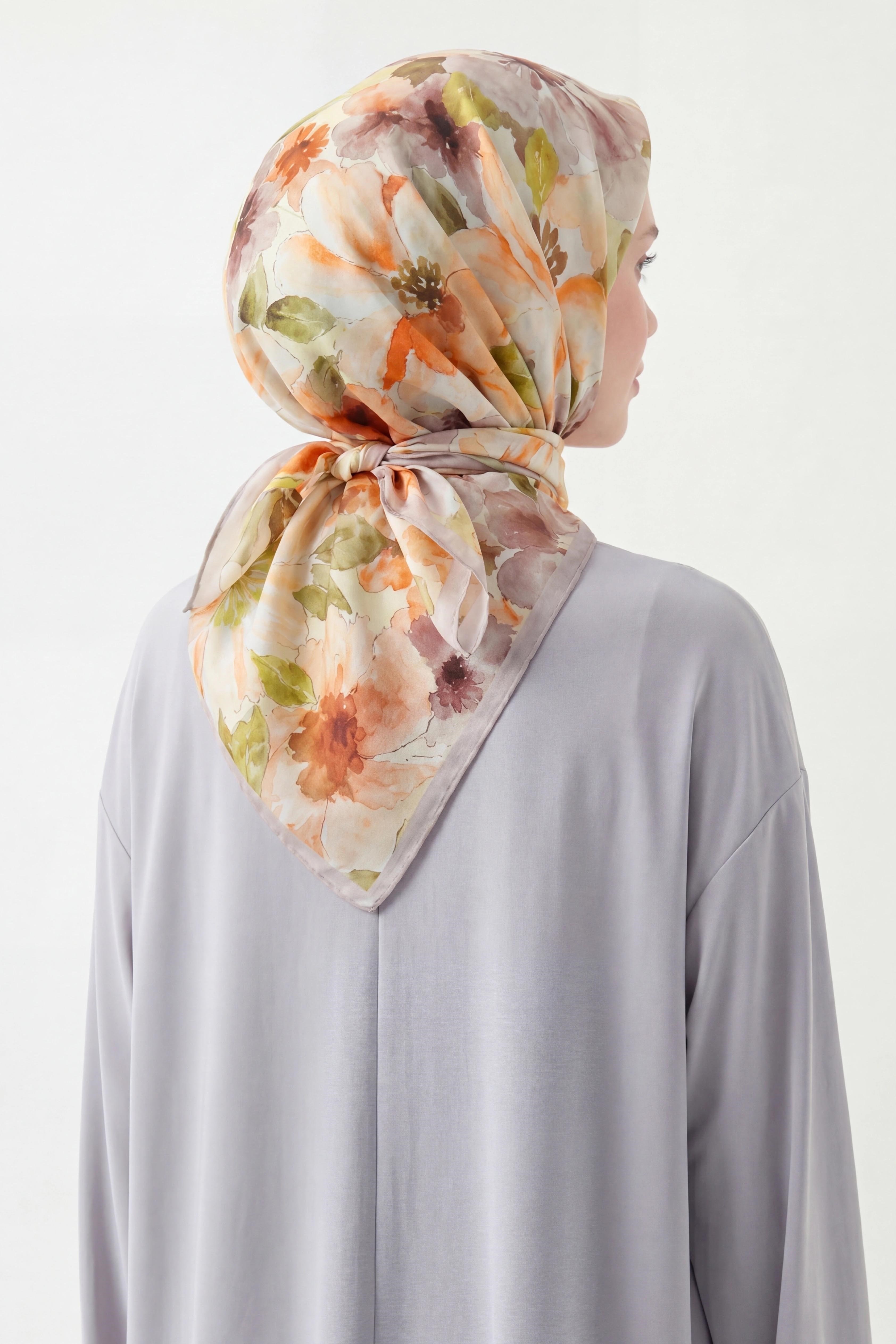Soft Eşarp Suluboya Koyu Turuncu 90x90