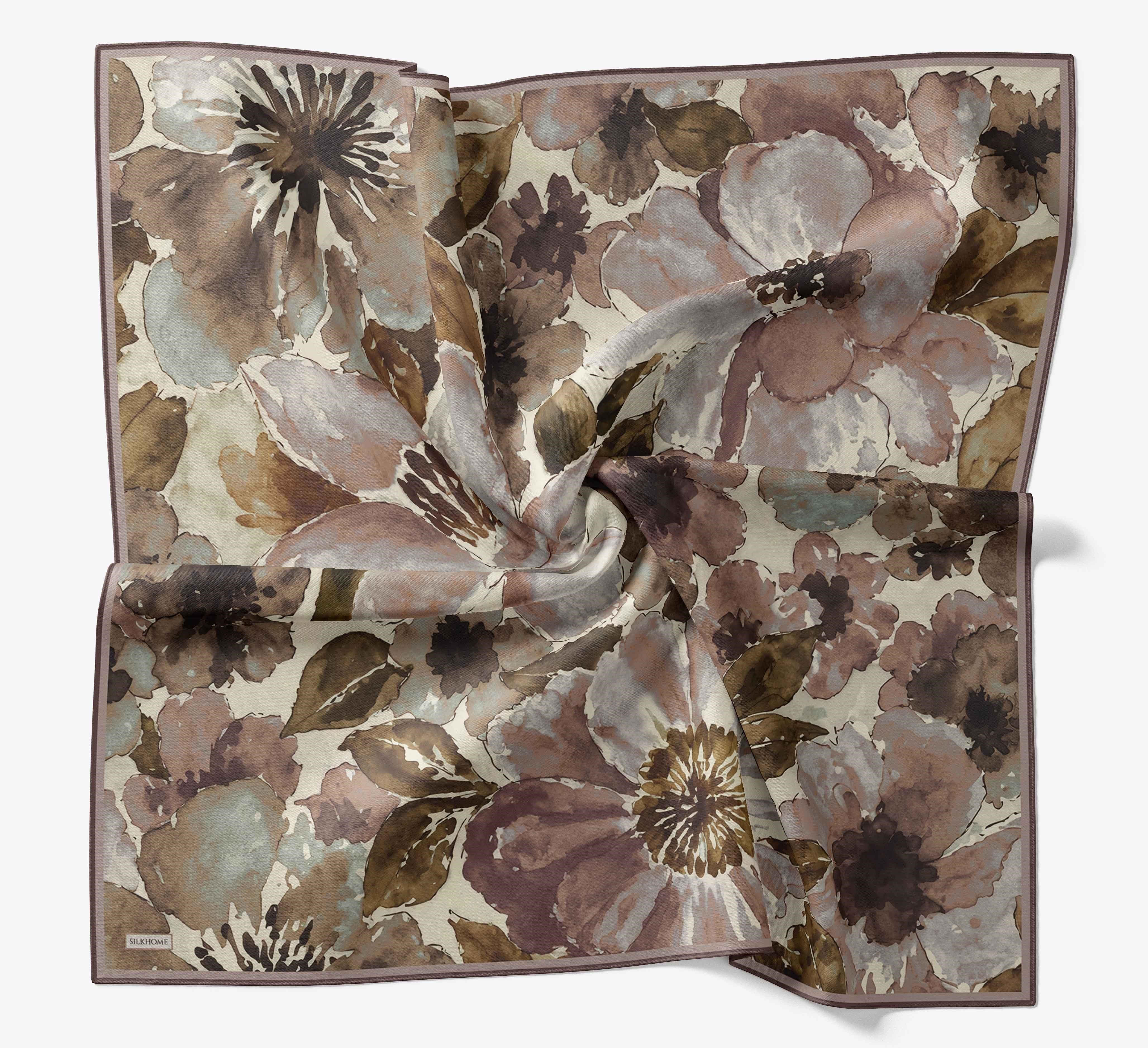 Soft Eşarp Suluboya Koyu Vizon 90x90