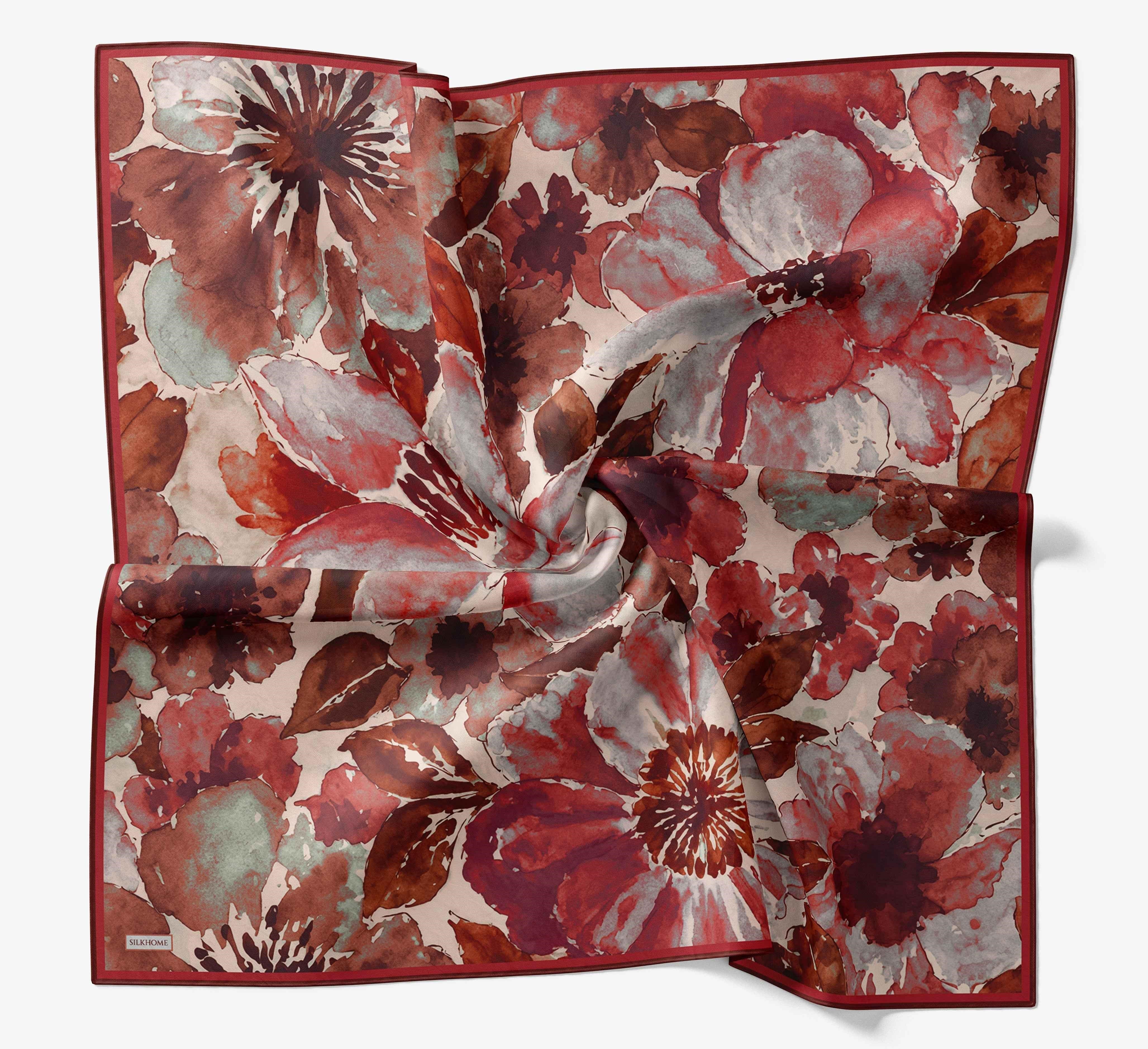 Soft Eşarp Suluboya Parlak Kırmızı 90x90