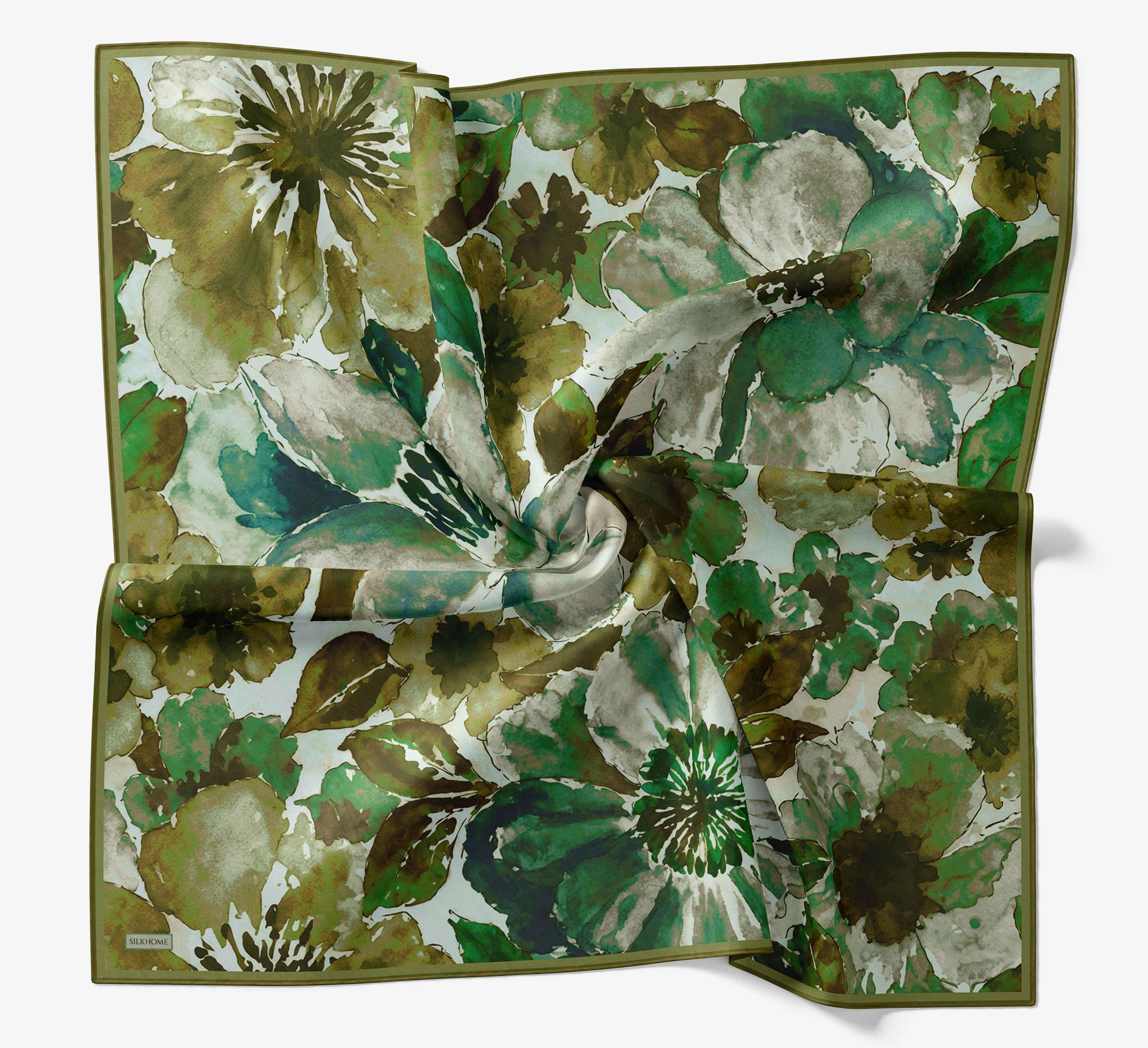 Soft Eşarp Suluboya Parlak Yeşil 90x90