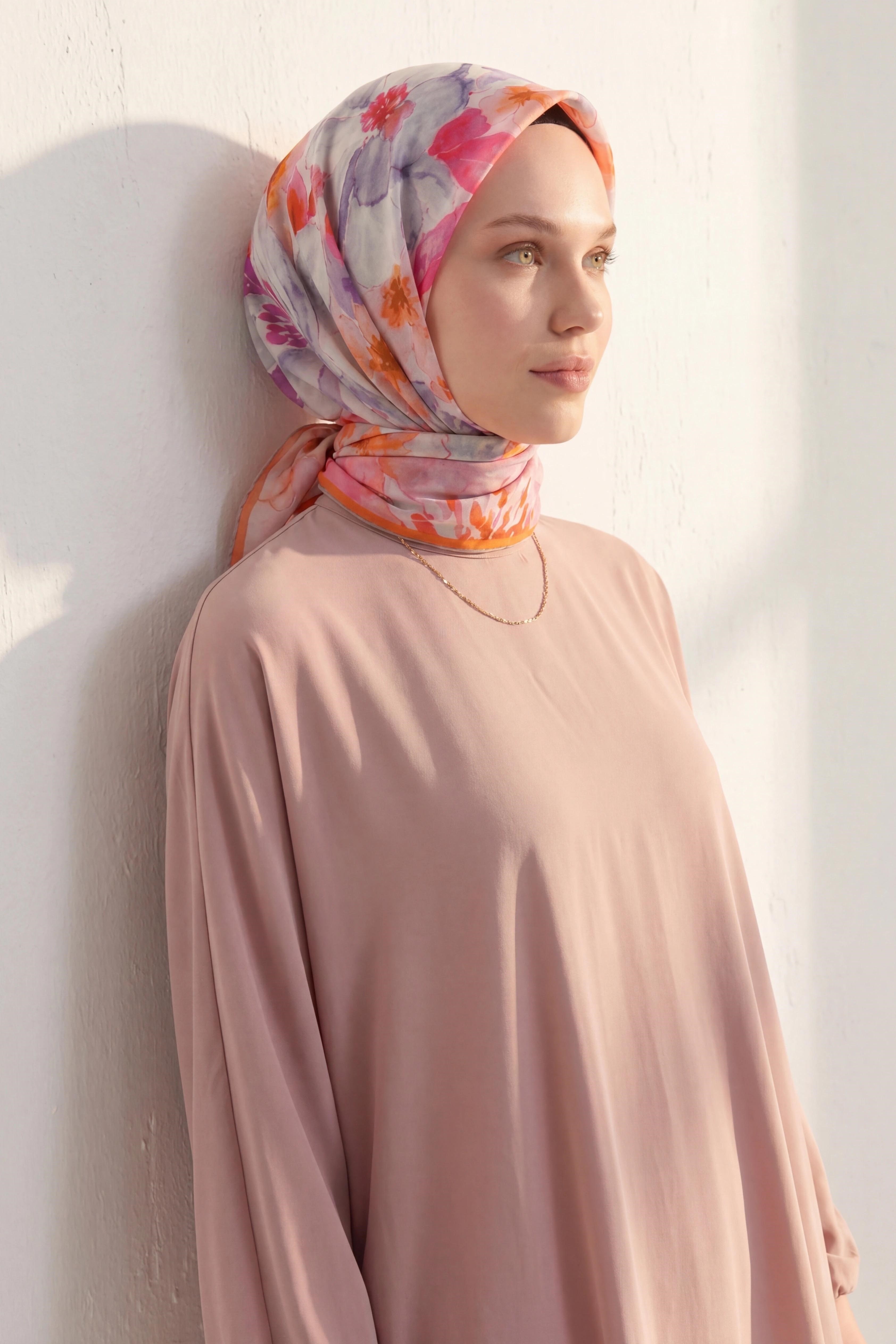 Soft Eşarp Suluboya Pembe 90x90