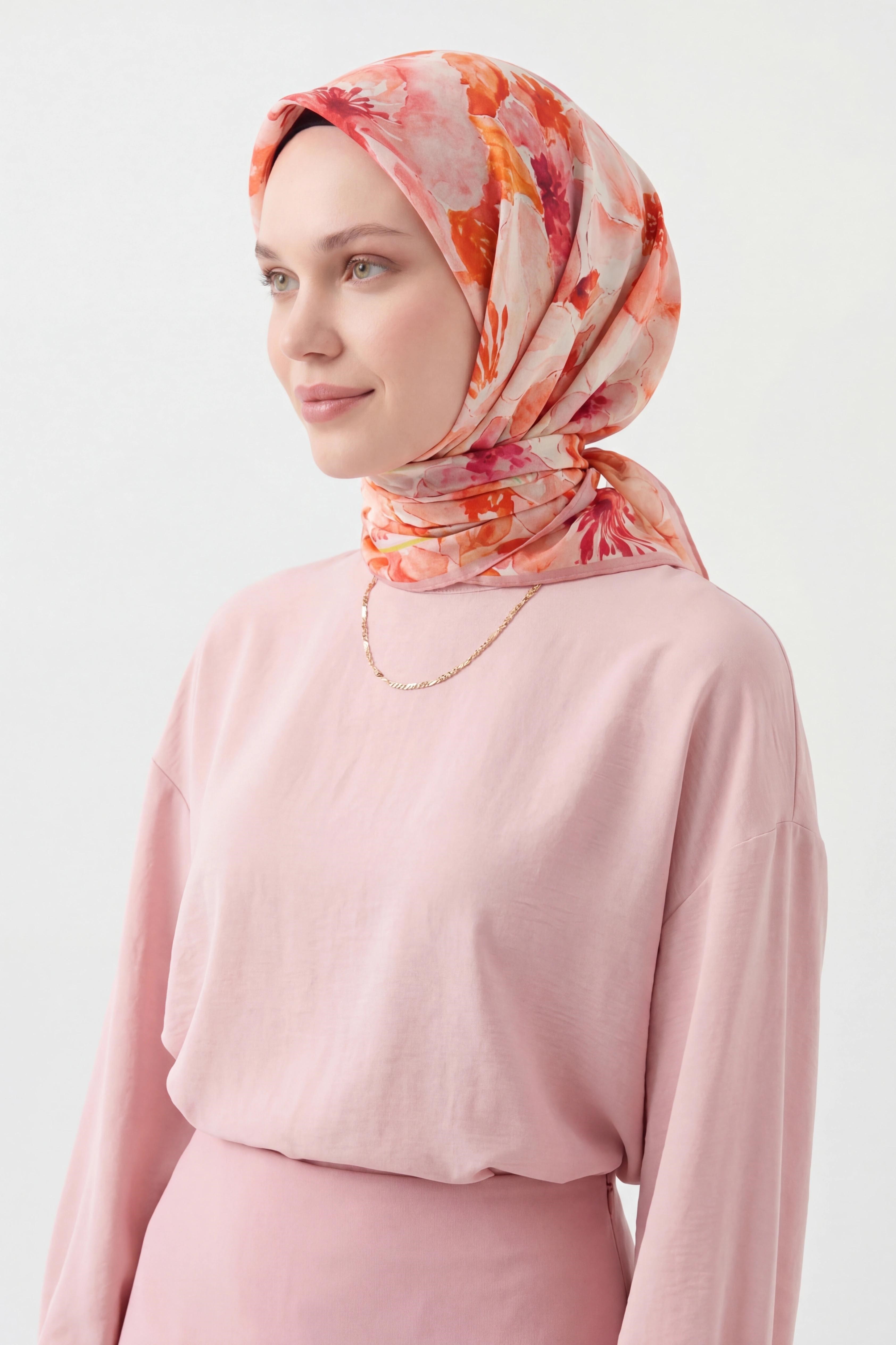 Soft Eşarp Suluboya Turuncu 90x90
