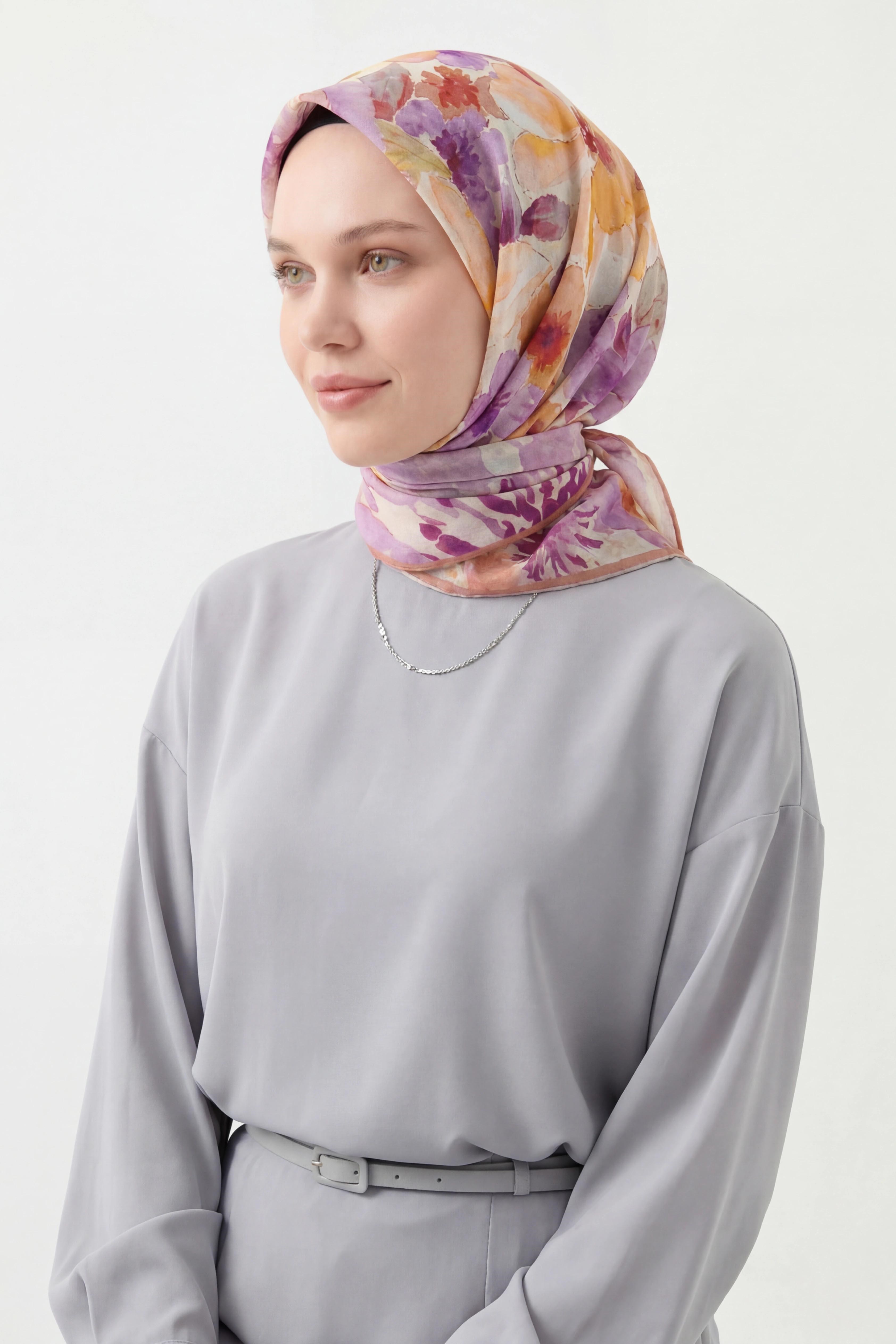 Soft Eşarp Suluboya Yavruağzı 90x90