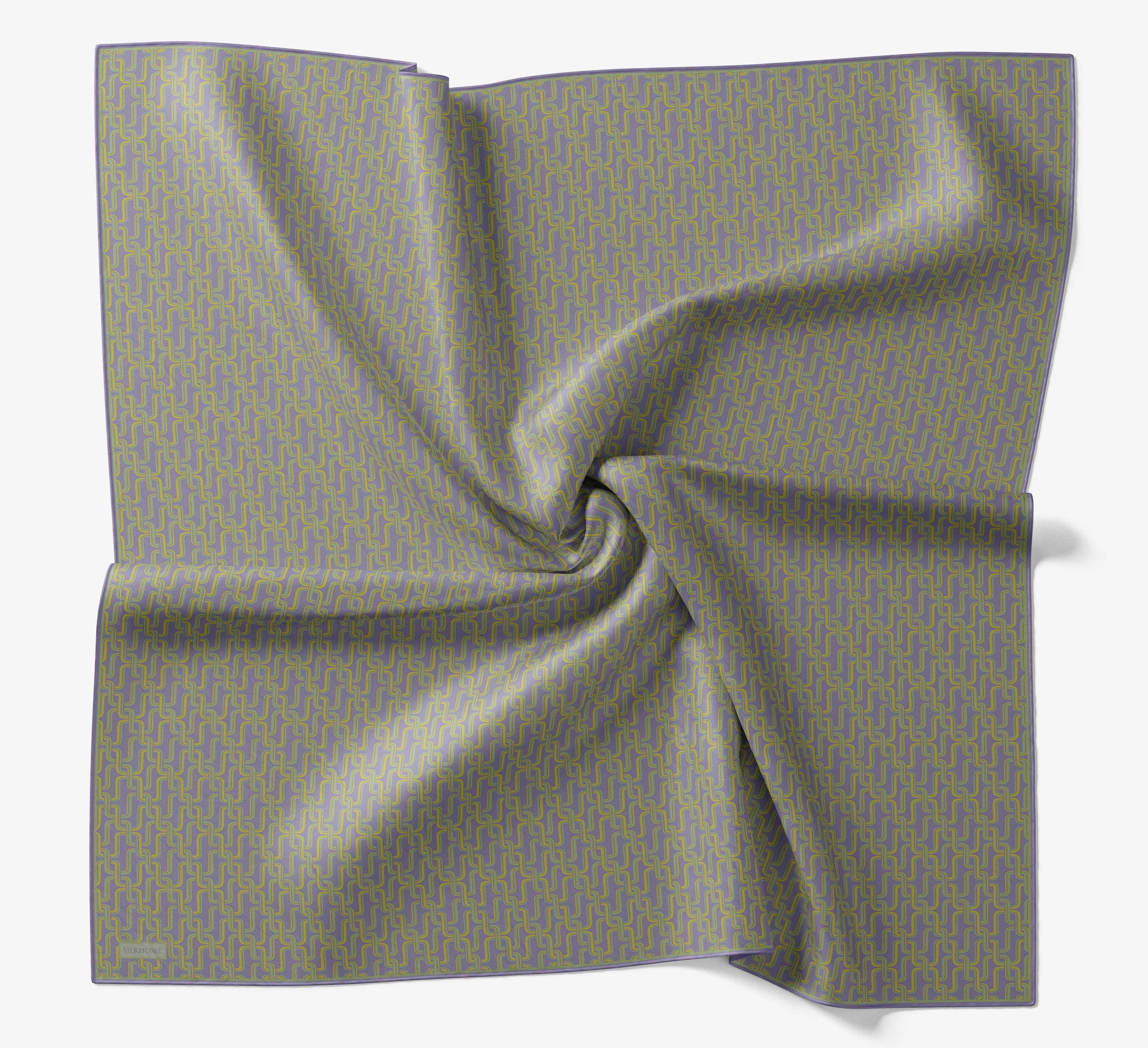 Soft Eşarp Zincir Desen Eflatun 90x90