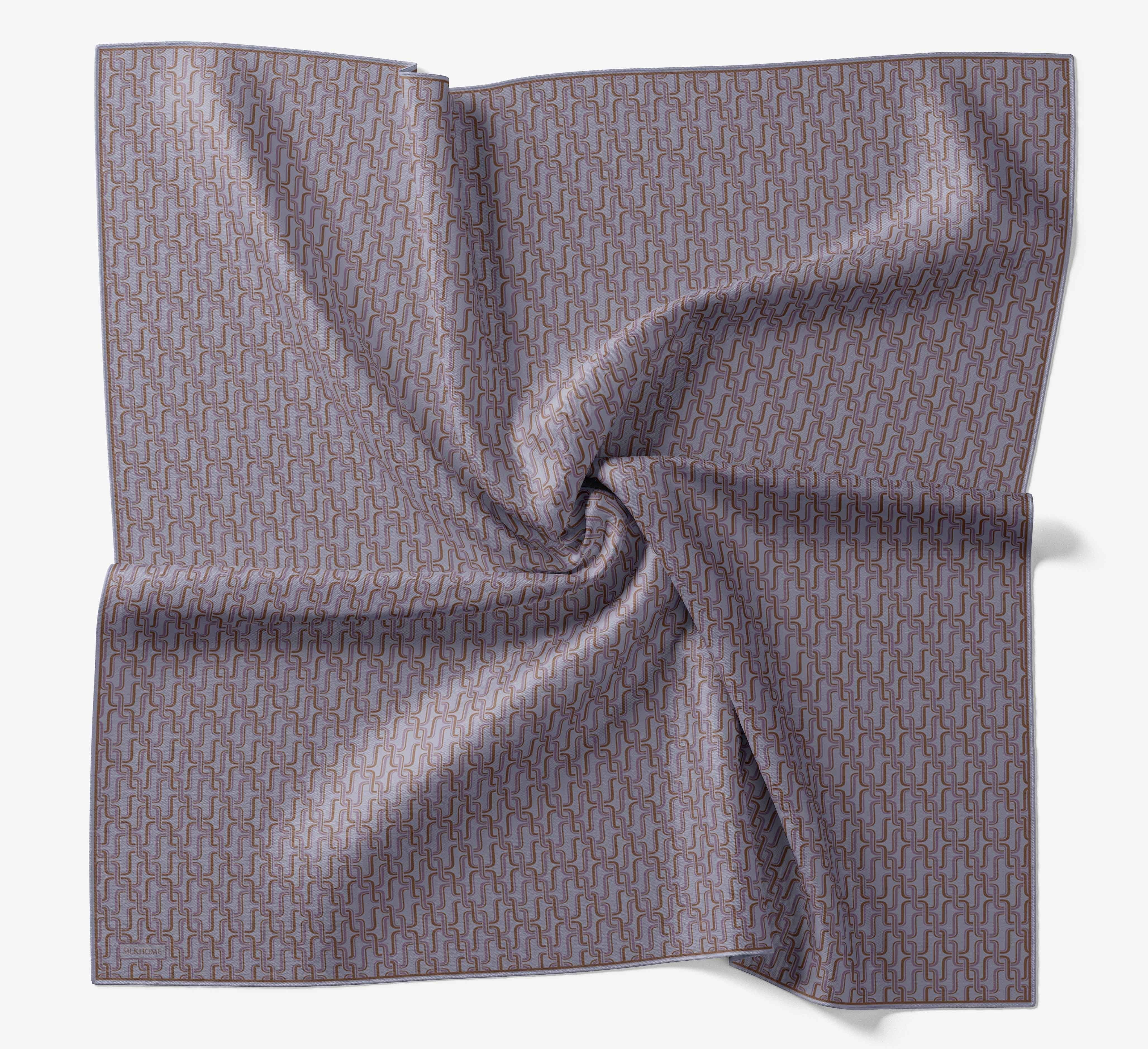 Soft Eşarp Zincir Desen Mor 90x90