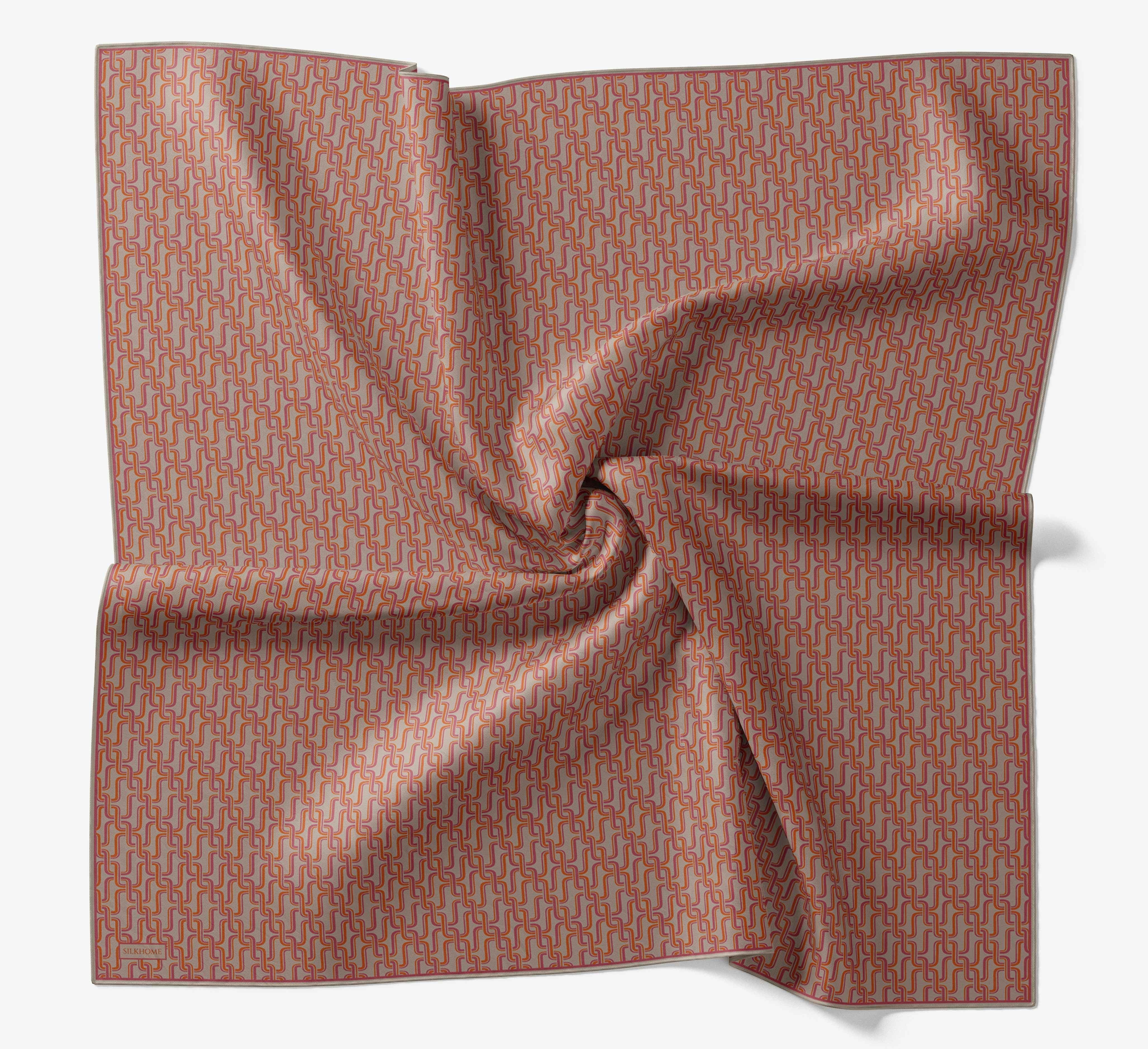 Soft Eşarp Zincir Desen Vizon 90x90
