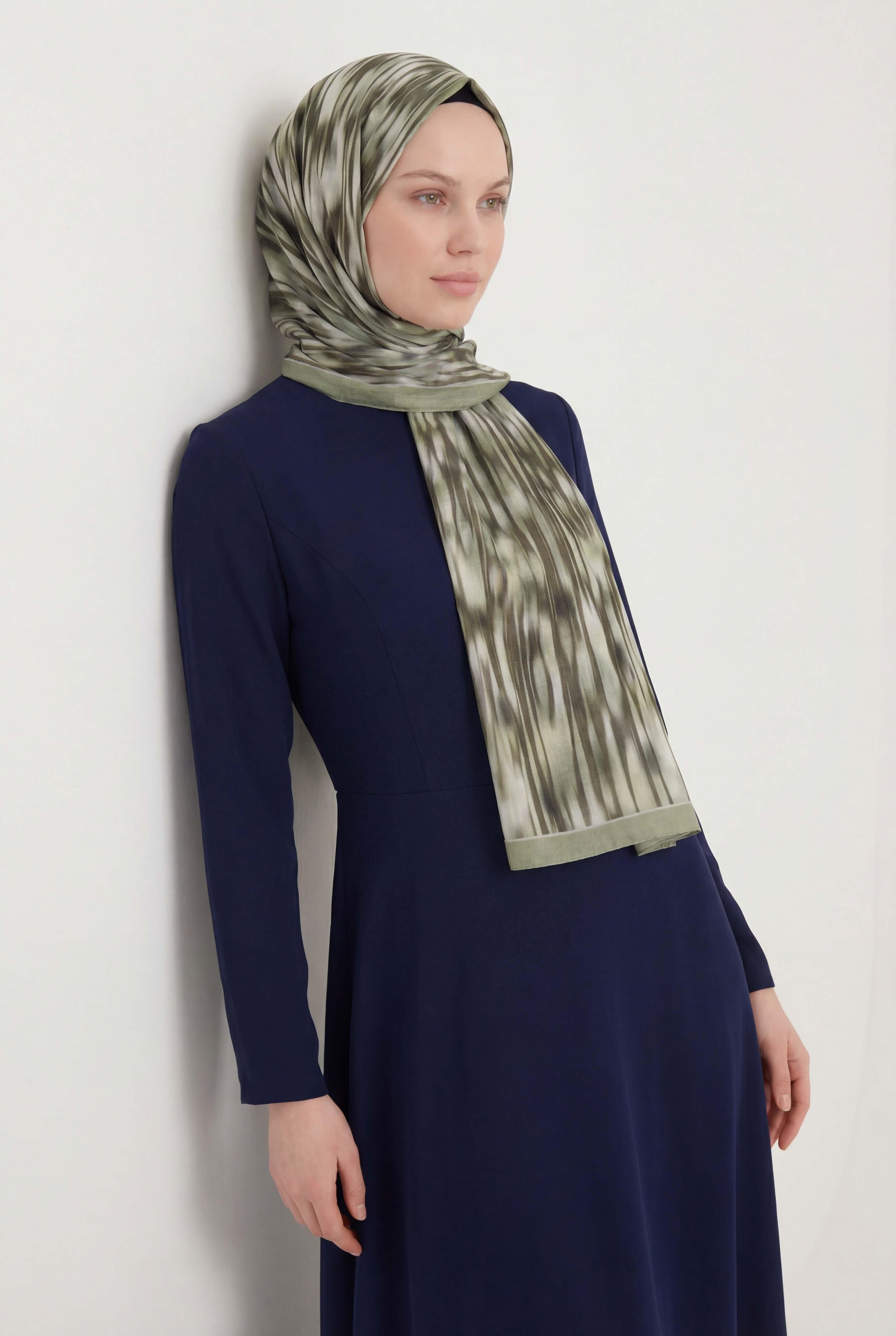Su Yolu Desen Haki 75X195 Soft Şal