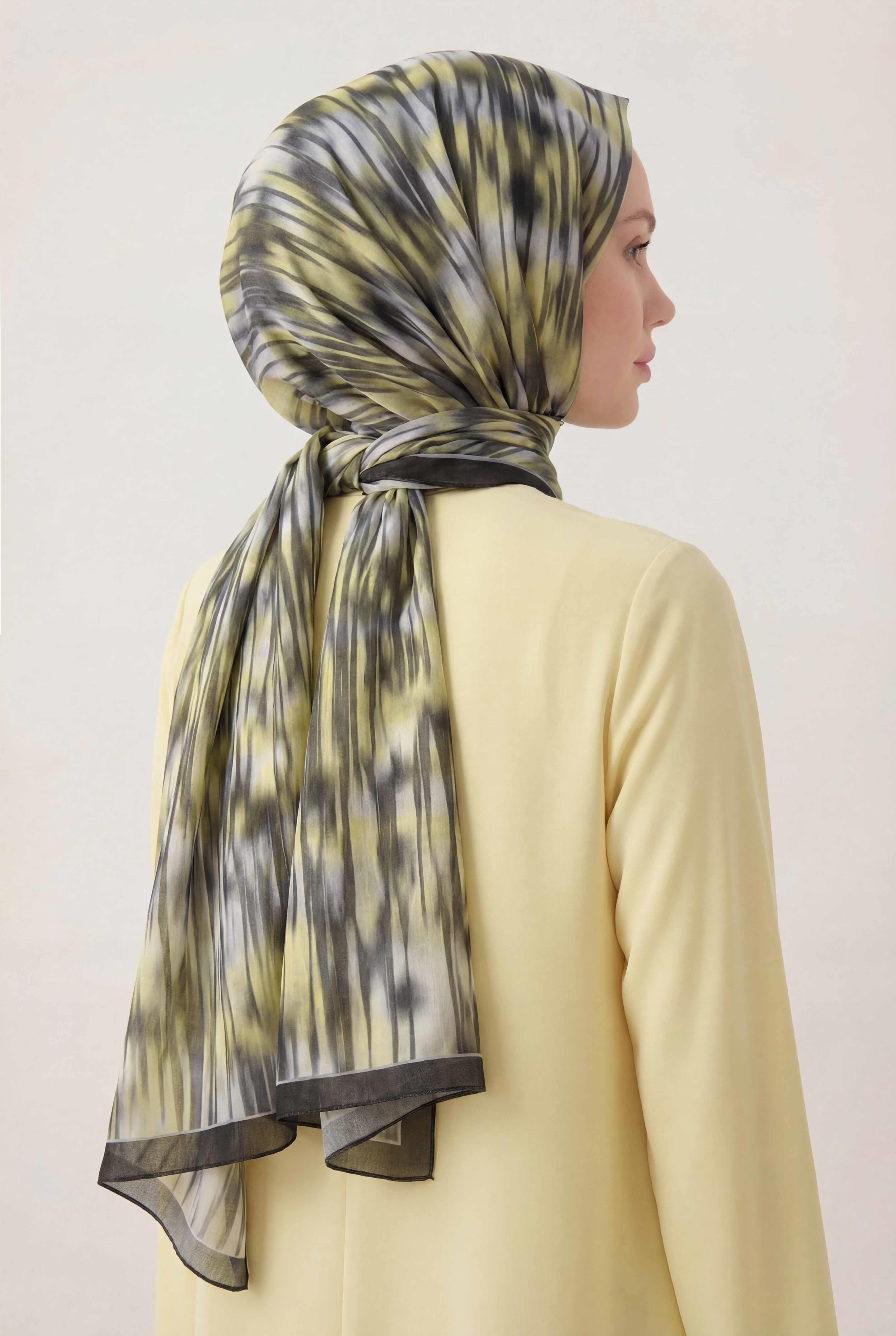 Su Yolu Desen Koyu Yeşil 75X195 Soft Şal