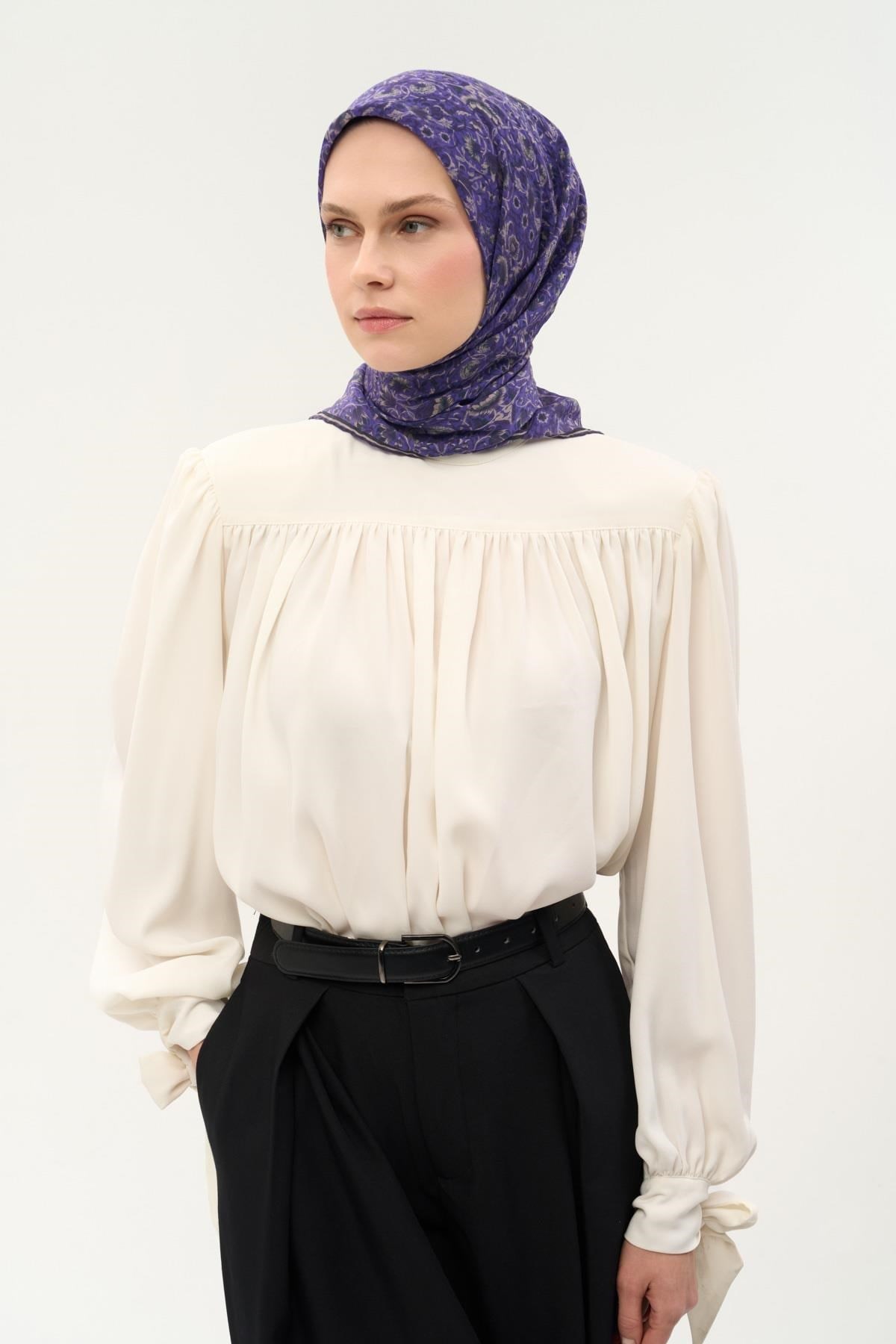 Tencel Monare Eşarp Saray Baharı Desen Funda 90X90