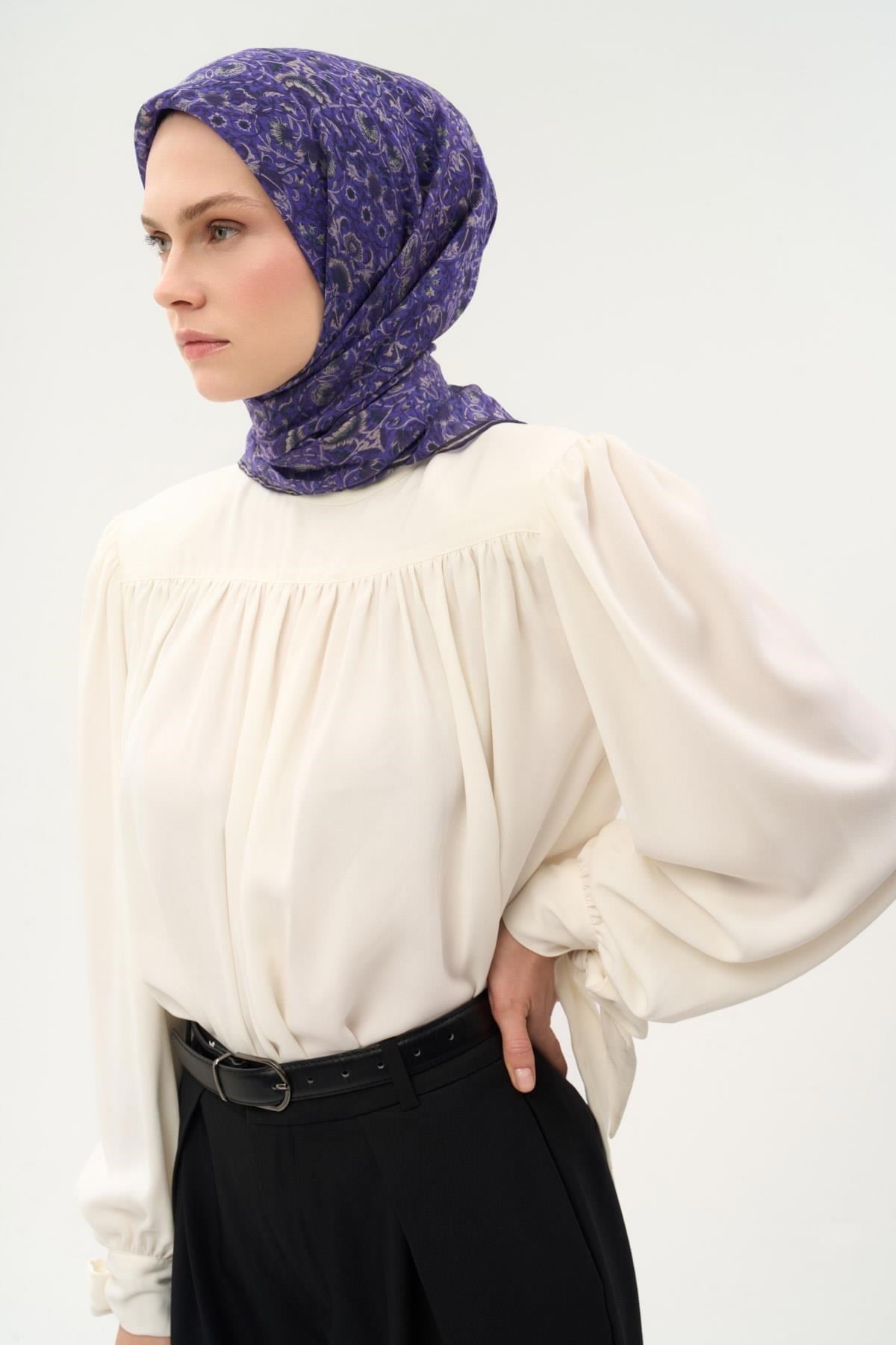 Tencel Monare Eşarp Saray Baharı Desen Funda 90X90
